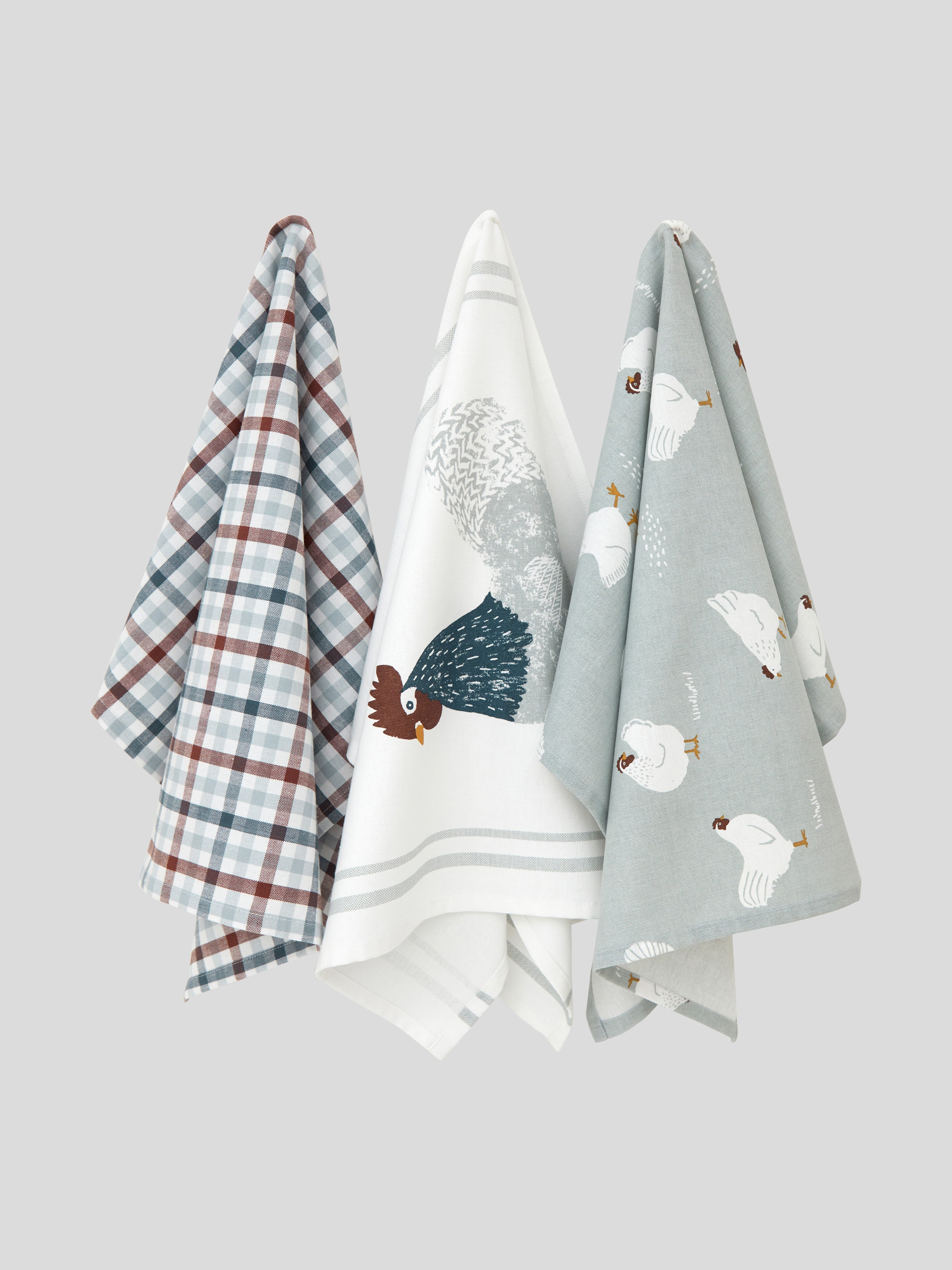 Home To Roost Tea Towel Set of 3 | Multi-1