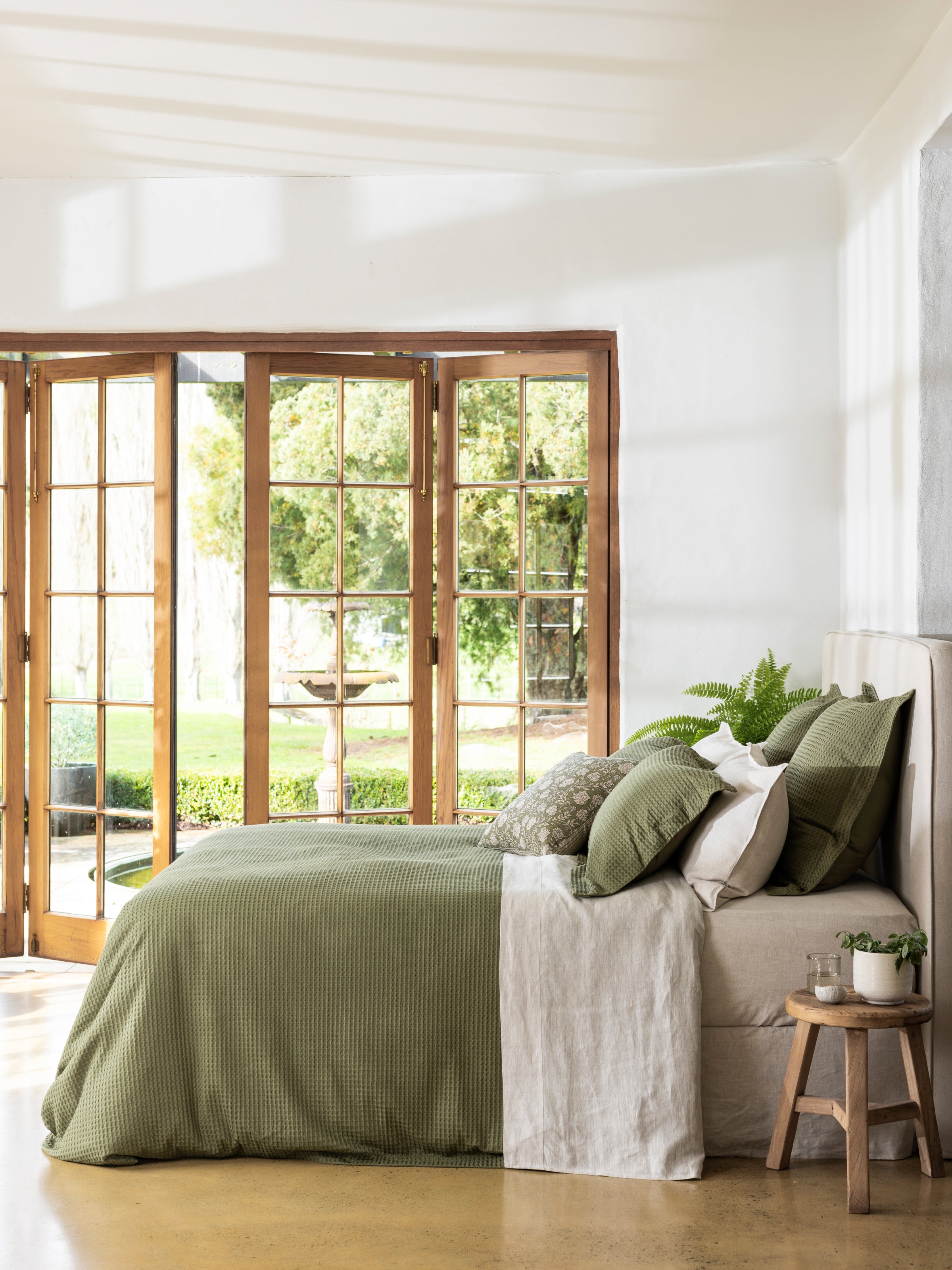 Hudson Duvet Cover Set | Olive-5