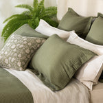 Hudson European Pillowcase | Olive-2