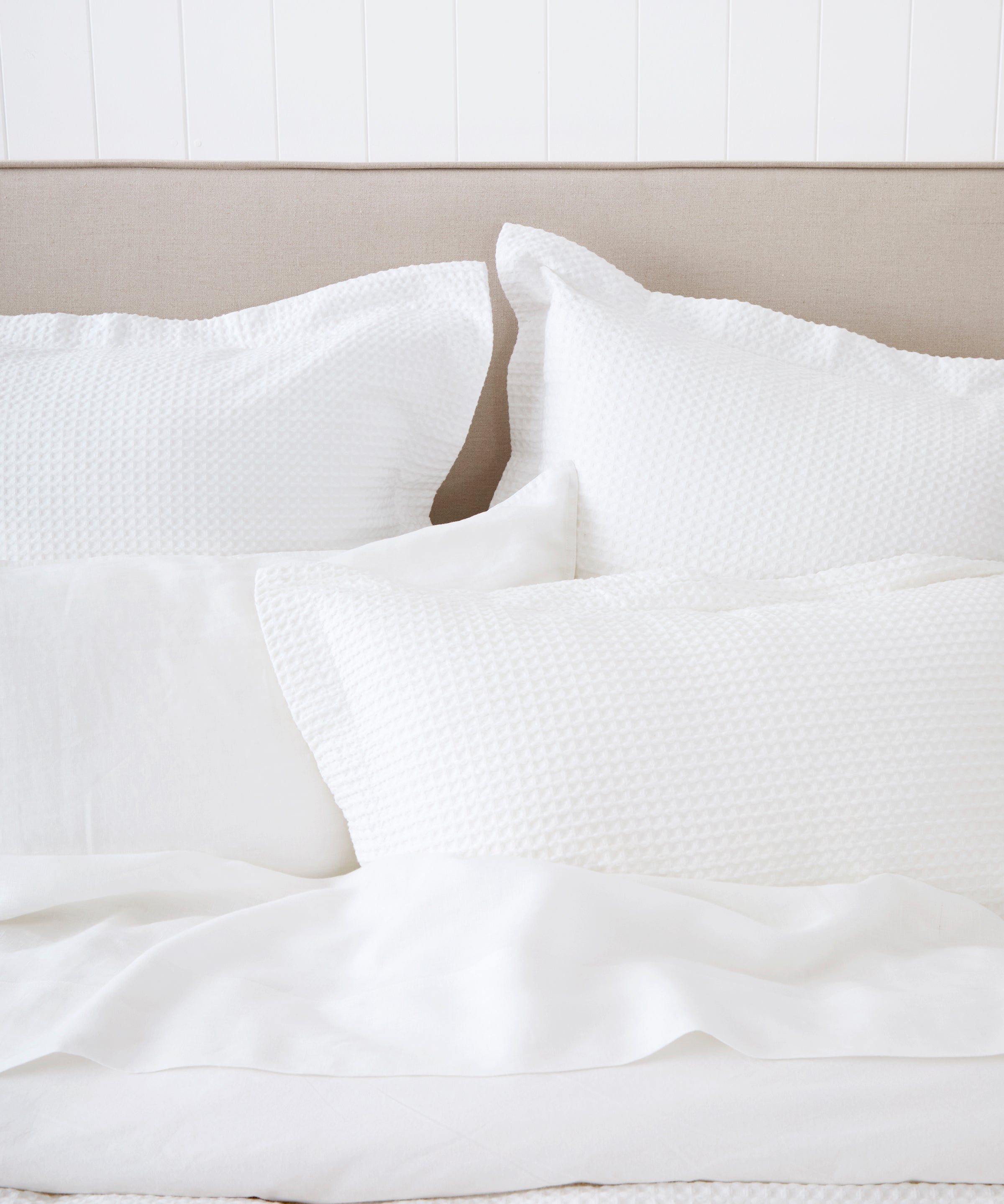 Hudson Waffle Duvet Cover Set | White-2