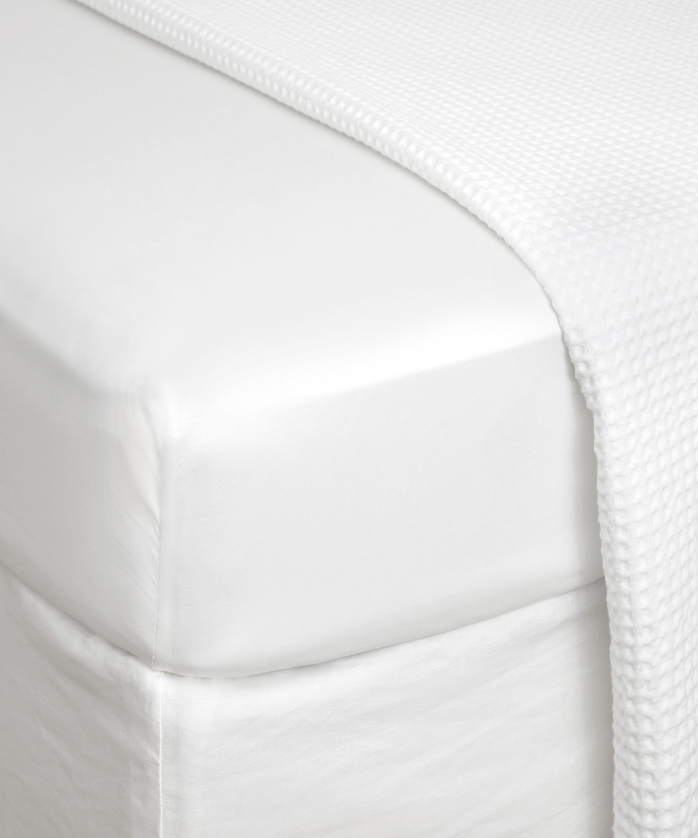 Imperial Long Single Fitted Sheet | White-1
