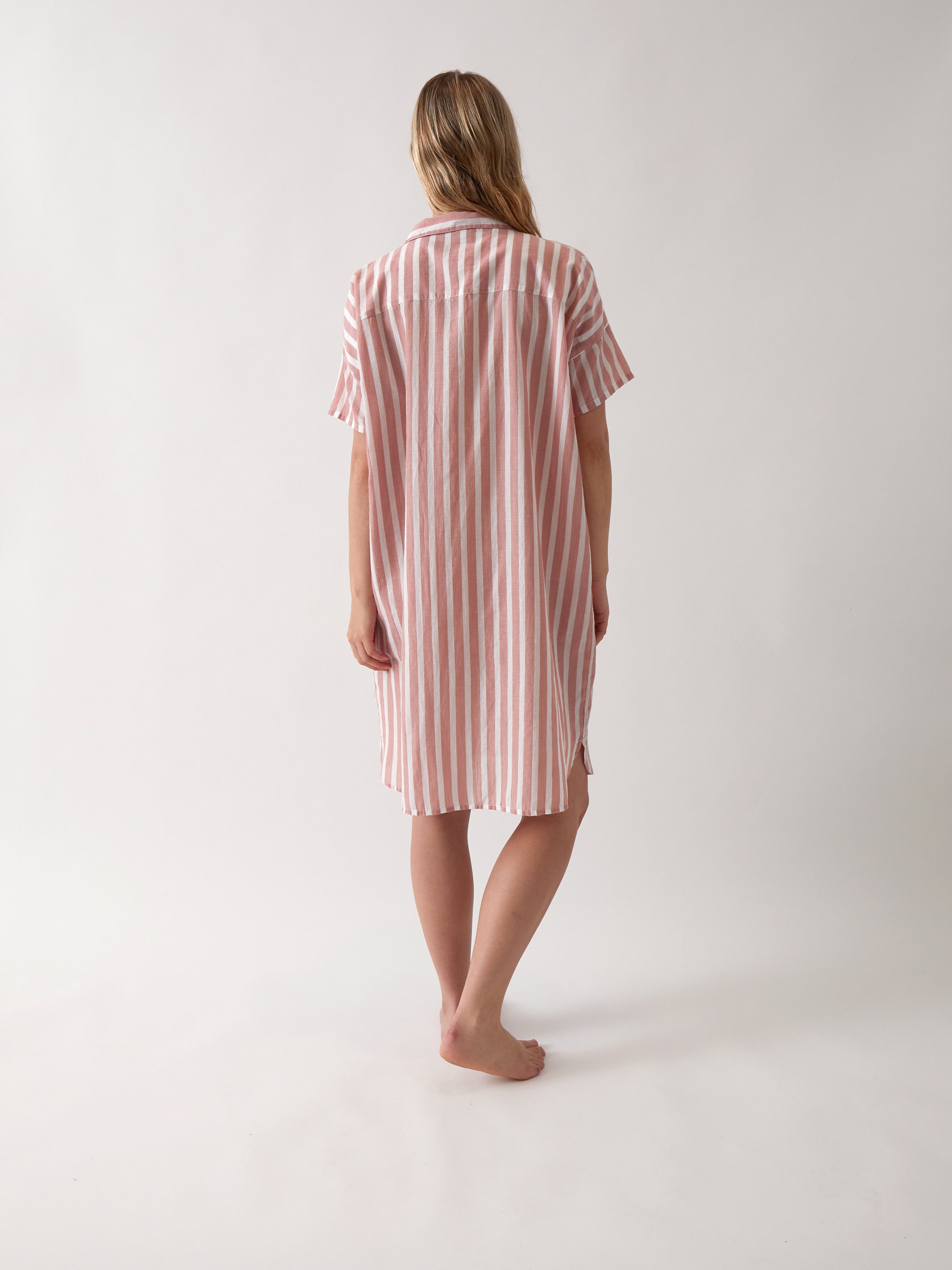 Isobel Nightshirt | Rose Stripe-4
