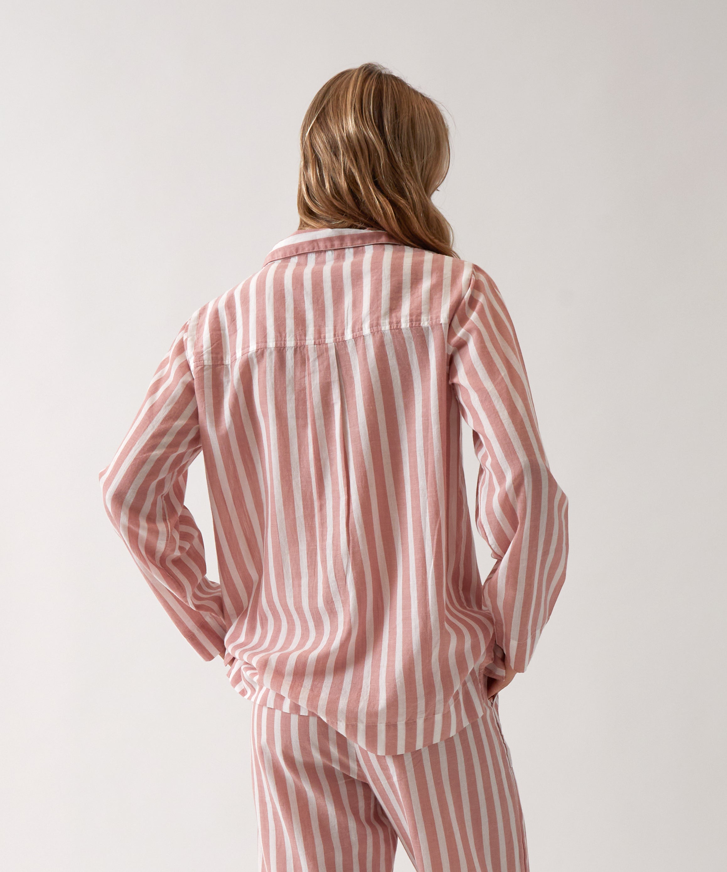 Isobel PJ Shirt | Rose Stripe-4