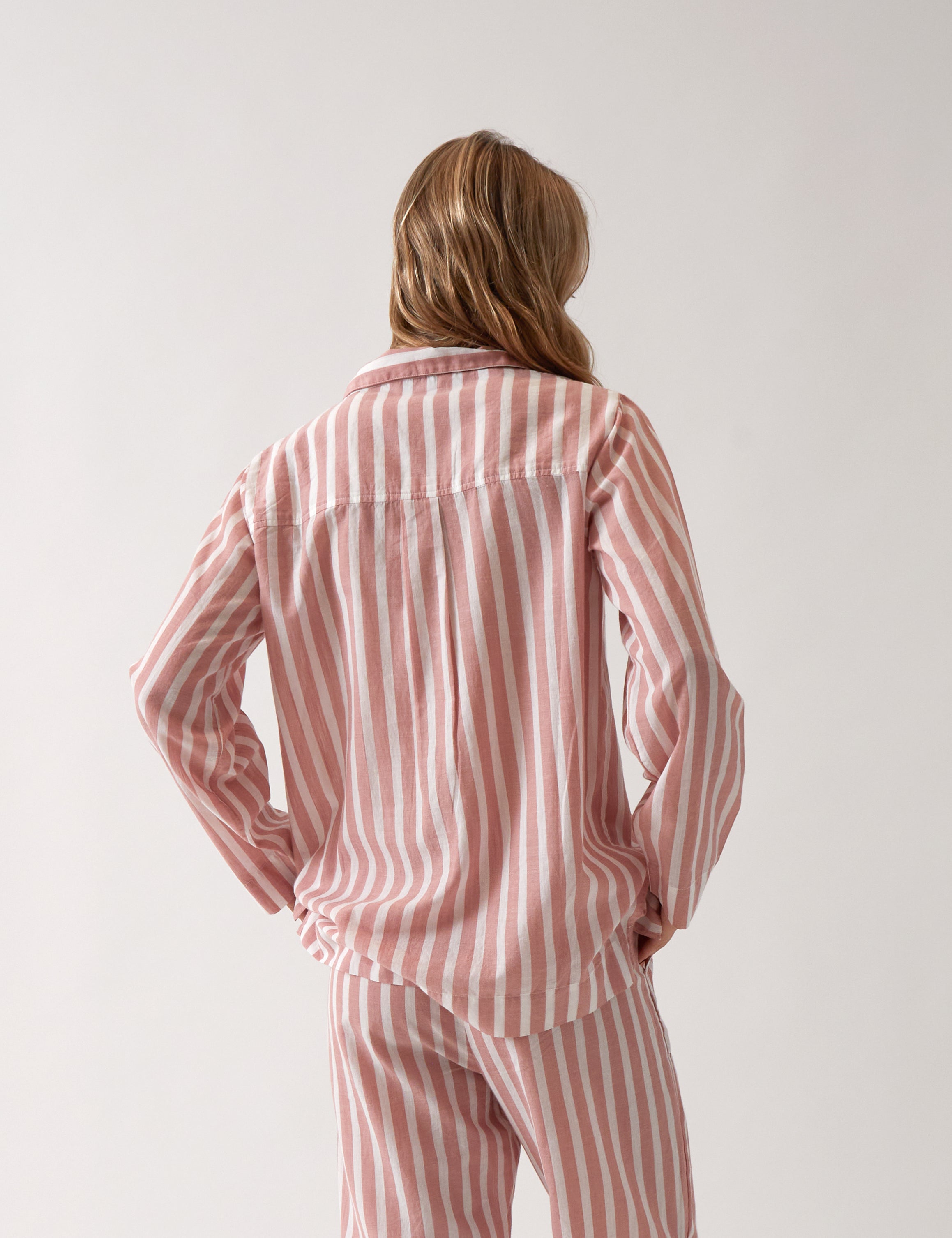 Isobel PJ Shirt | Rose Stripe-4