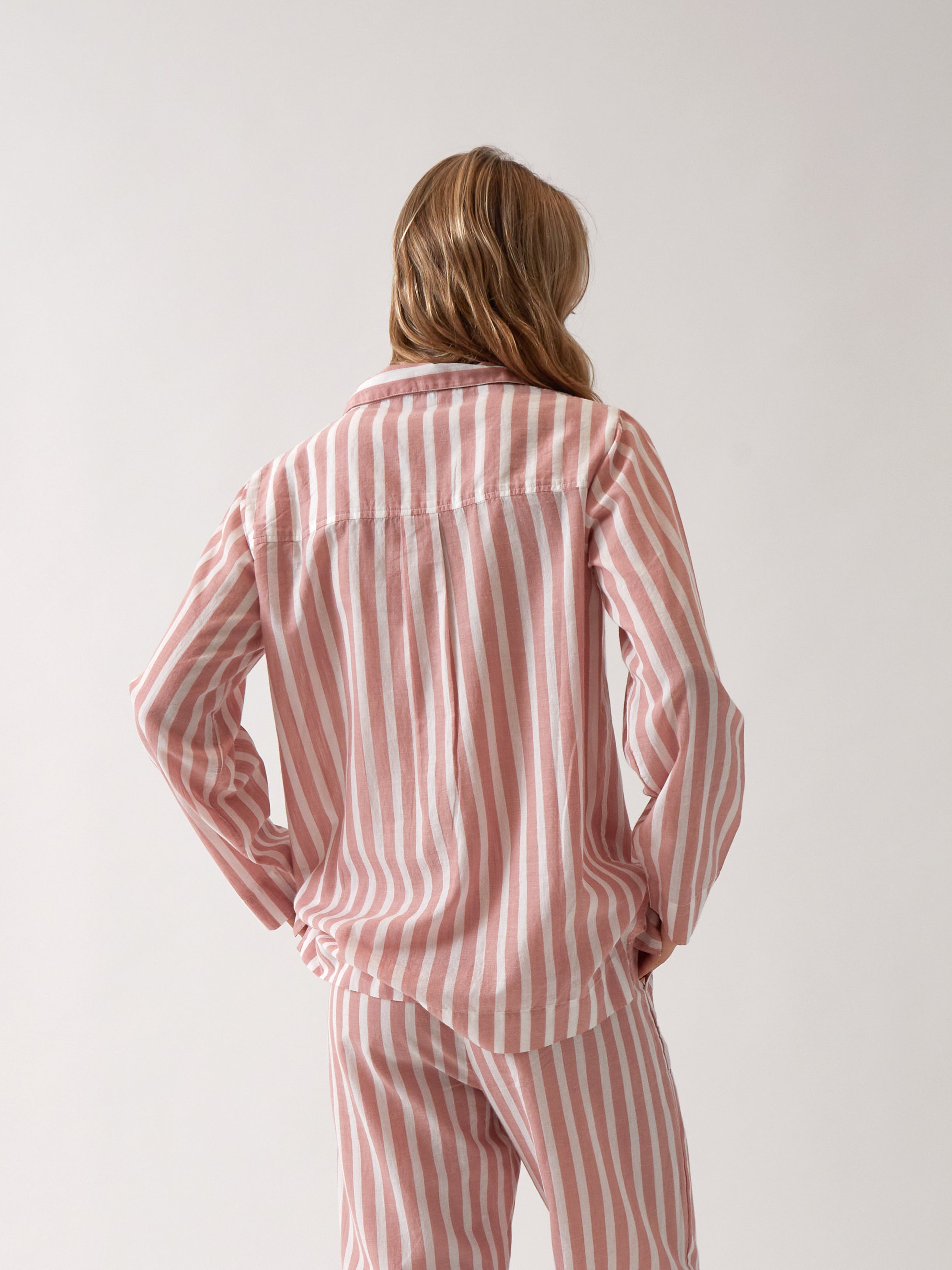 Isobel PJ Shirt | Rose Stripe-4