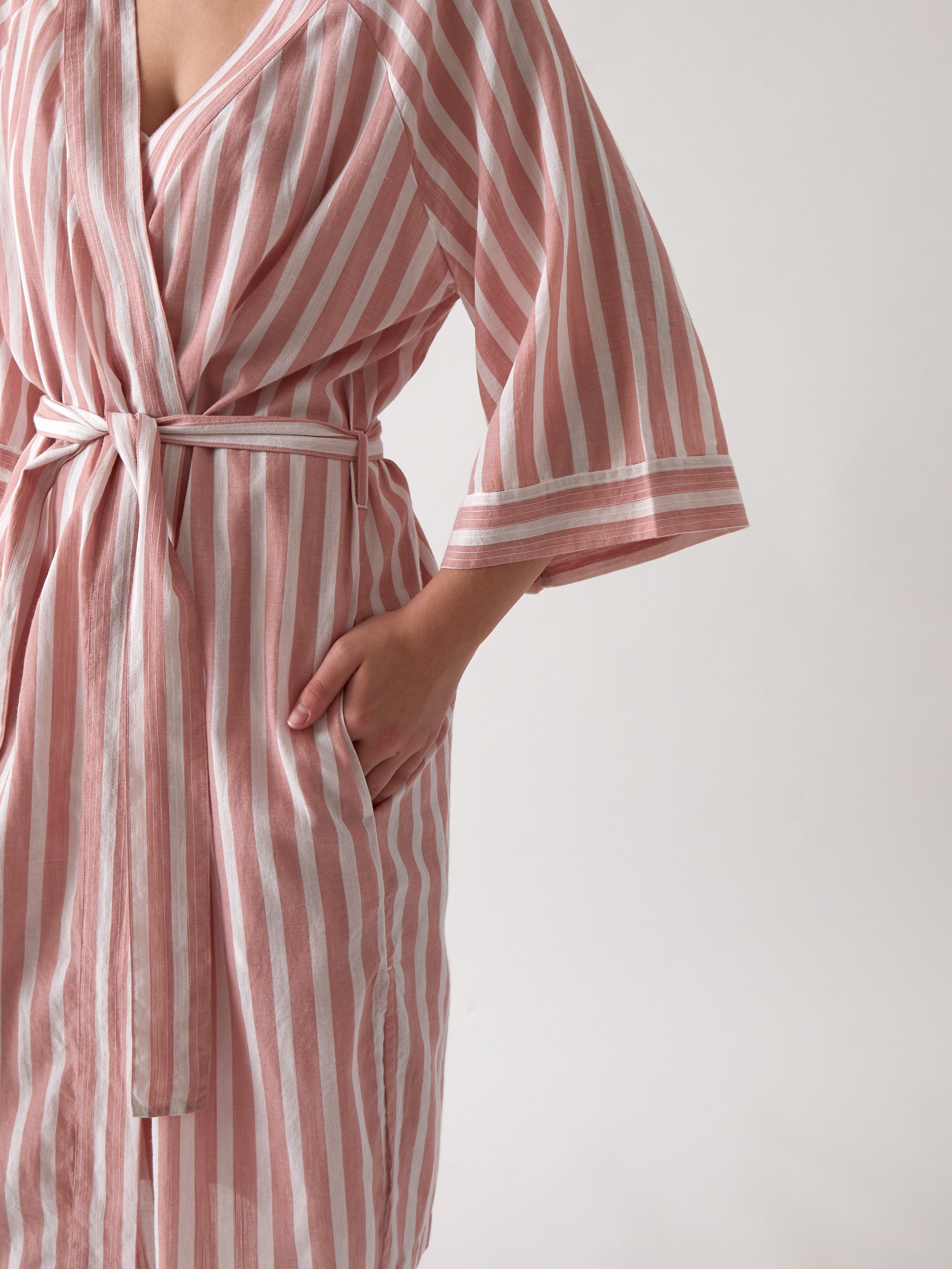 Isobel Robe | Rose Stripe-2