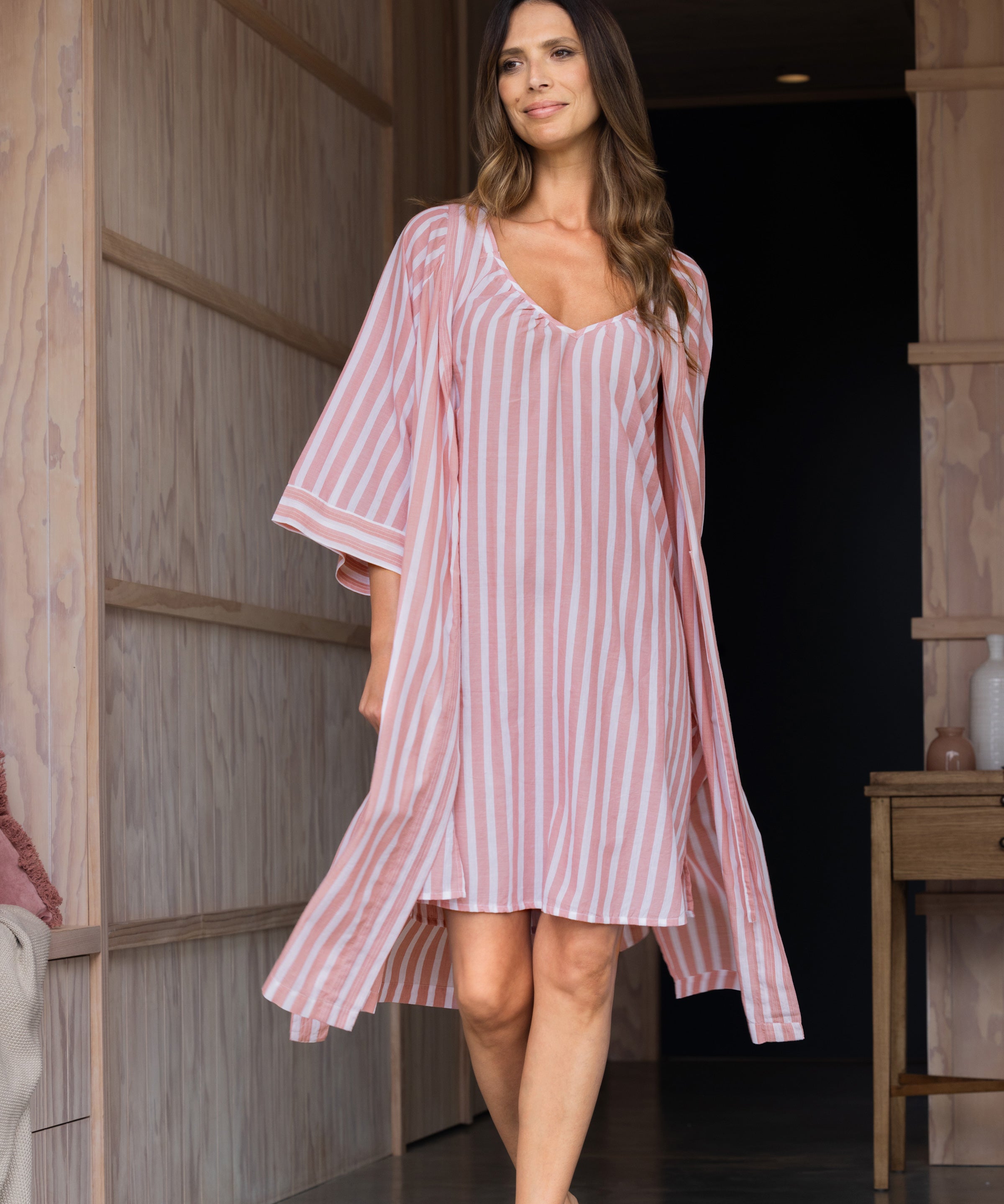 Isobel Robe | Rose Stripe-3