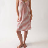 Isobel Wide Strap Nightie | Rose Stripe-1