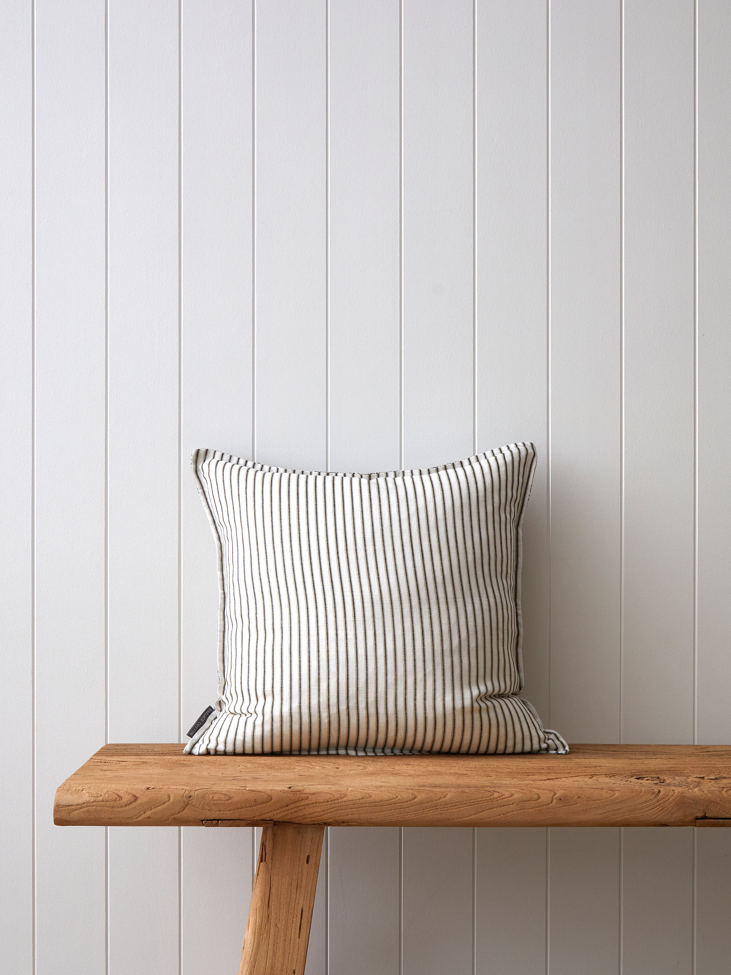 Kaia Square Cushion Cover | Charcoal Natural-3