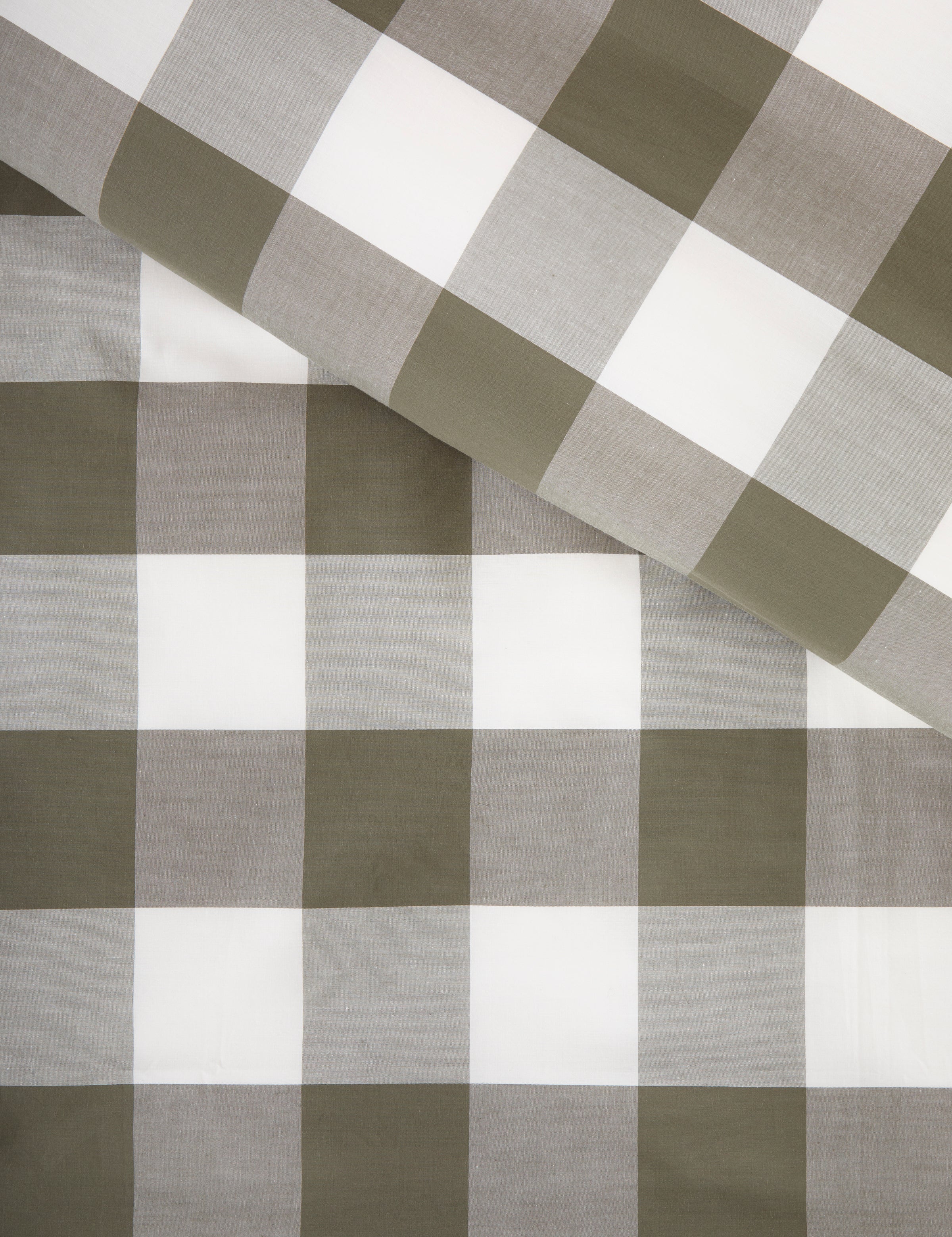 Kawakawa Duvet Cover Set | Olive Gingham-4
