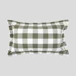 Kawakawa Lodge Pillowcase Set | Olive Gingham-3