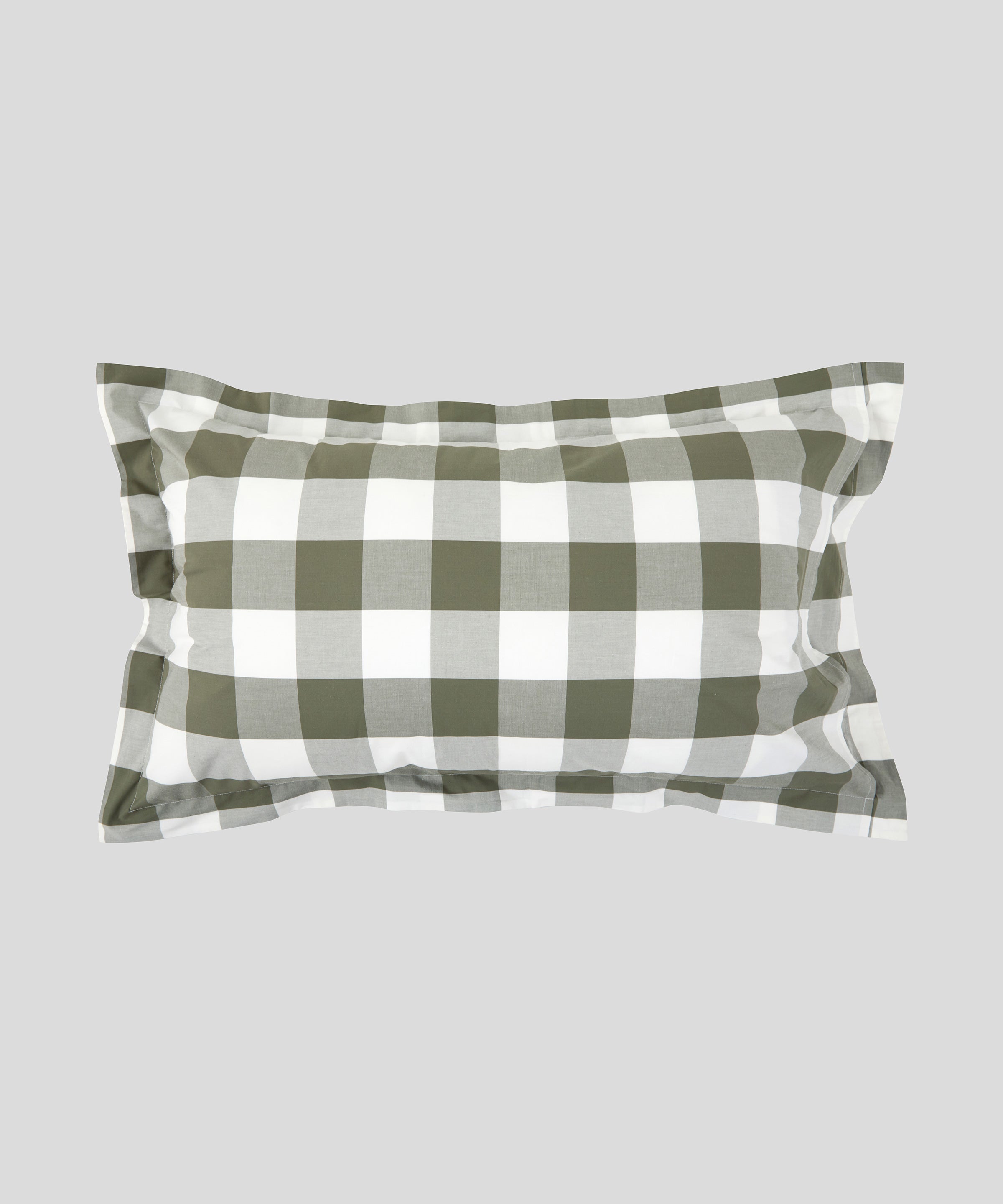 Kawakawa Lodge Pillowcase Set | Olive Gingham-3