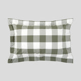 Kawakawa Oxford Pillowcase Set | Olive Gingham-1