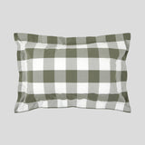 Kawakawa Oxford Pillowcase Set | Olive Gingham-3