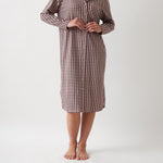 Kendra Organic Brushed Cotton Knit Nightshirt | Multi-1