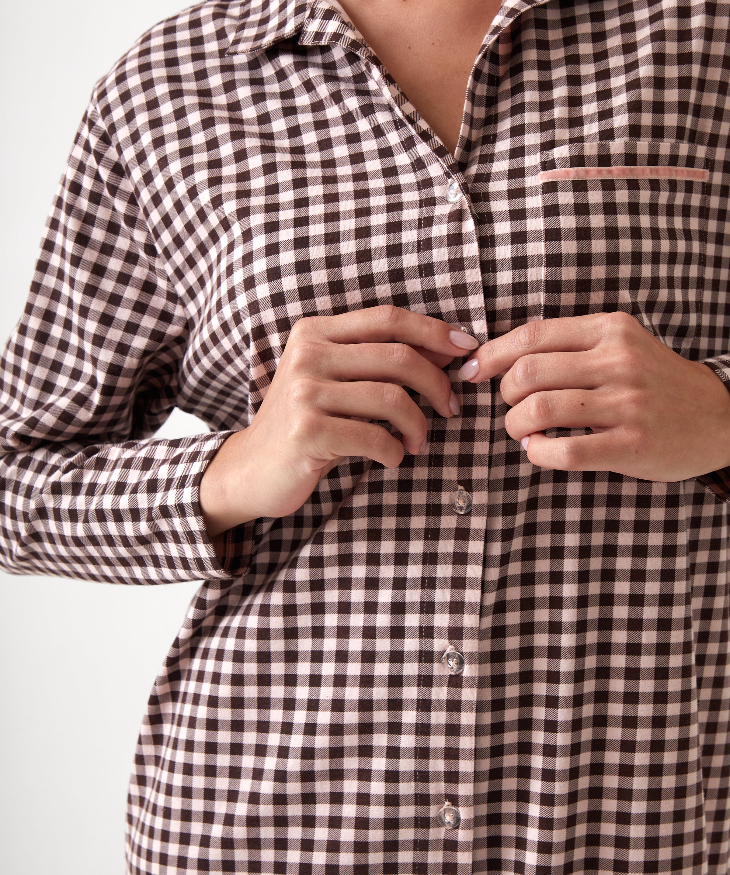 Kendra Organic Brushed Cotton Knit Nightshirt | Multi-2