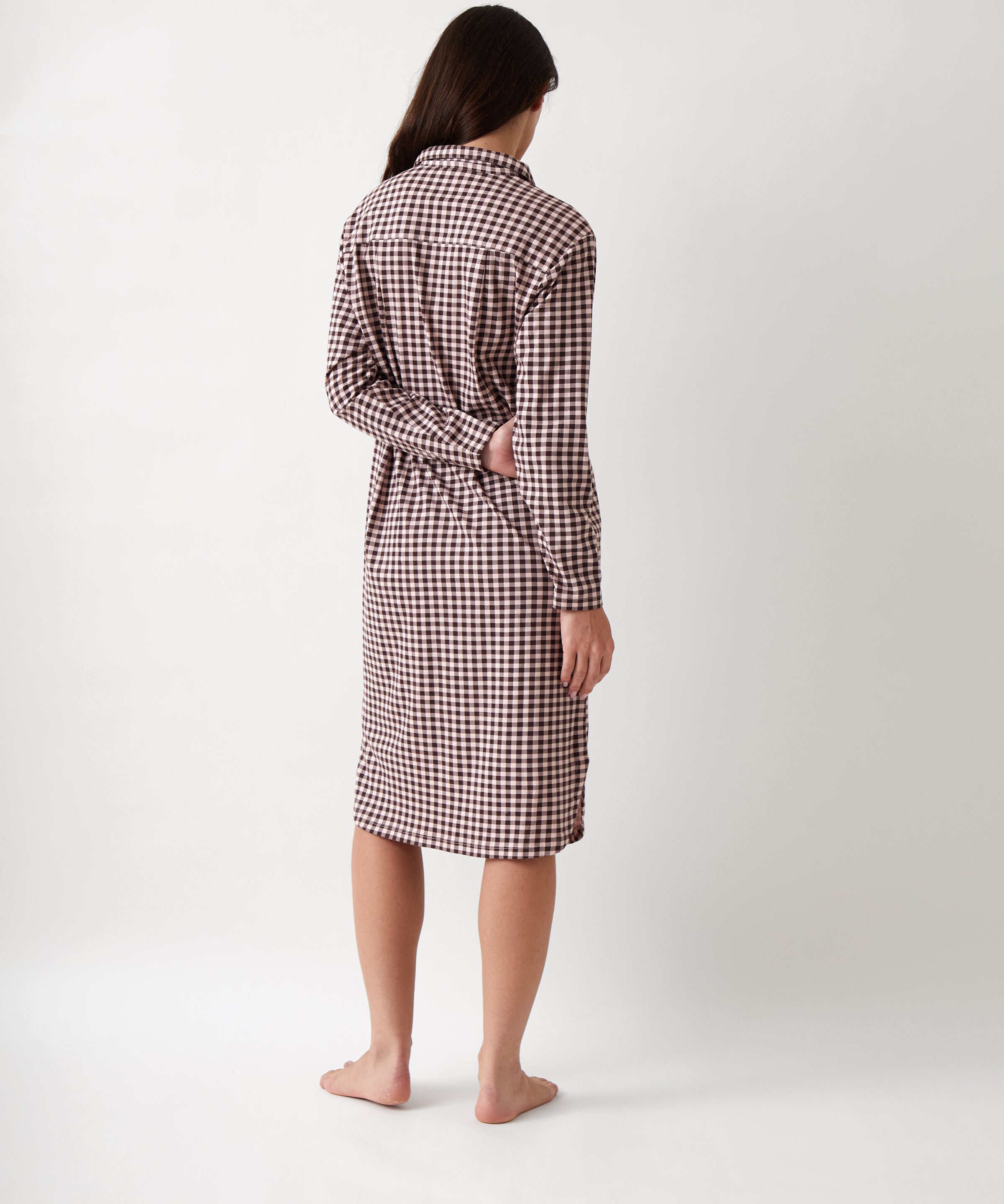 Kendra Organic Brushed Cotton Knit Nightshirt | Multi-3