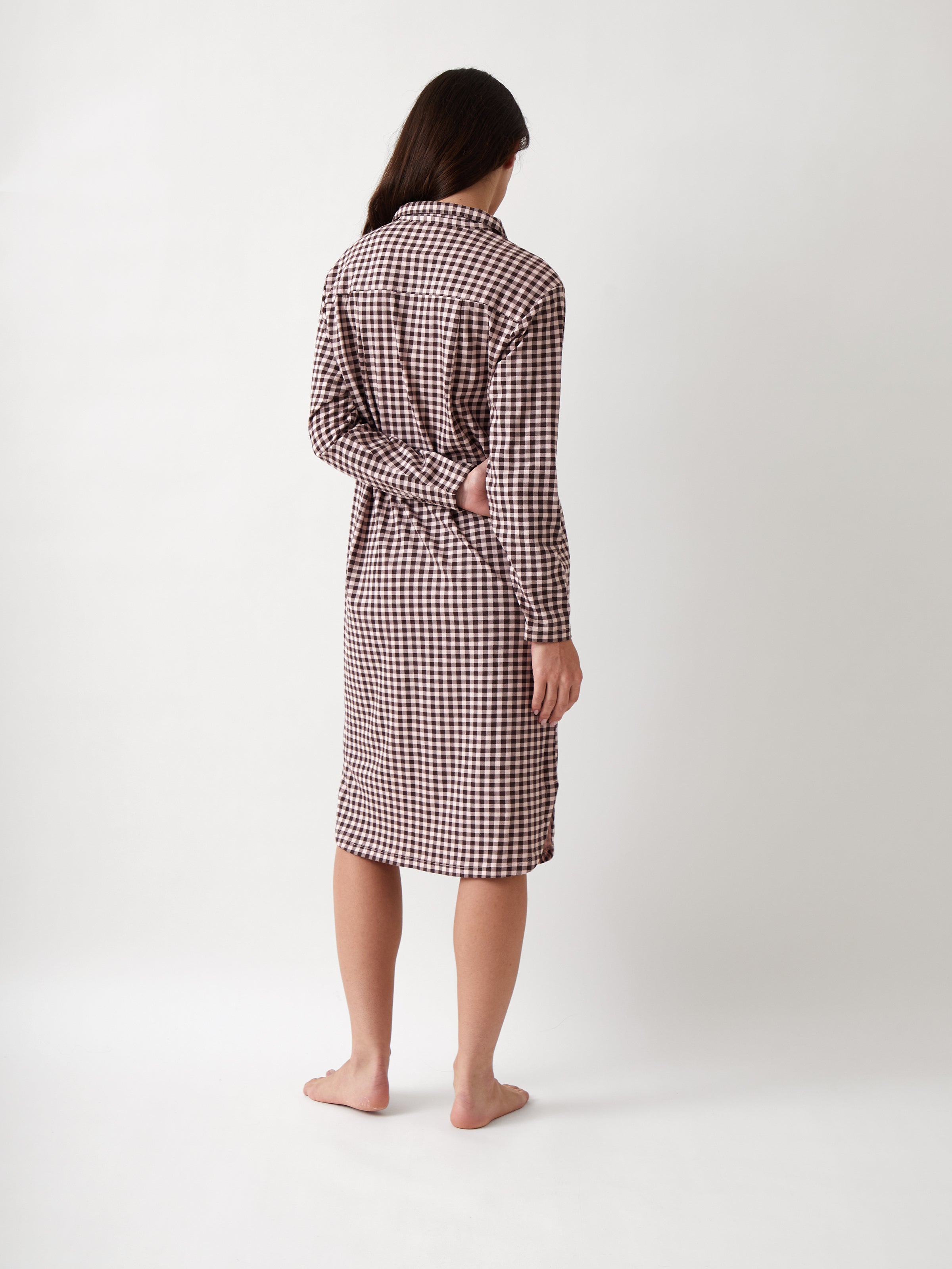 Kendra Organic Brushed Cotton Knit Nightshirt | Multi-3