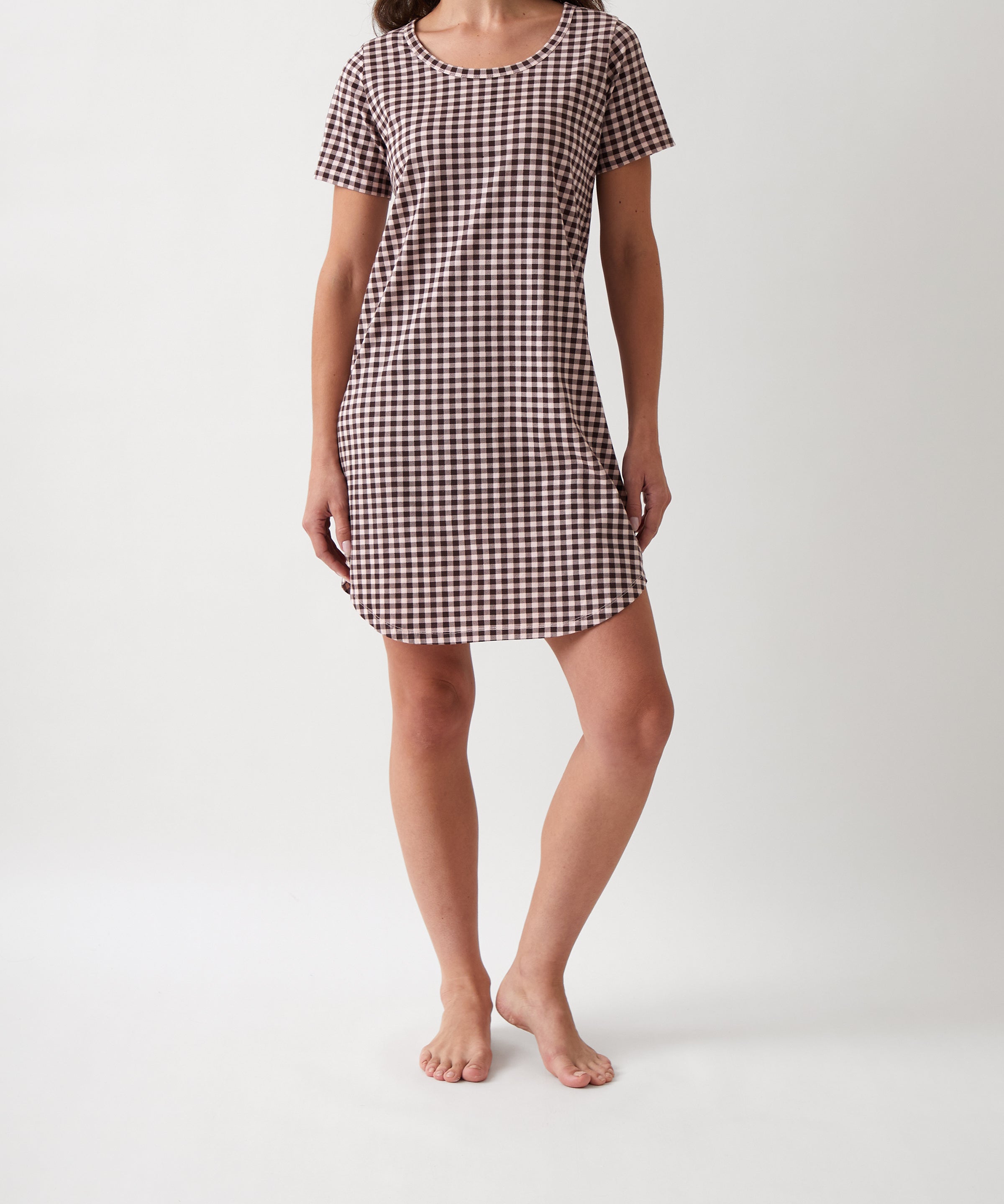 Kendra Organic Brushed Cotton Tee Shirt Dress | Multi-1