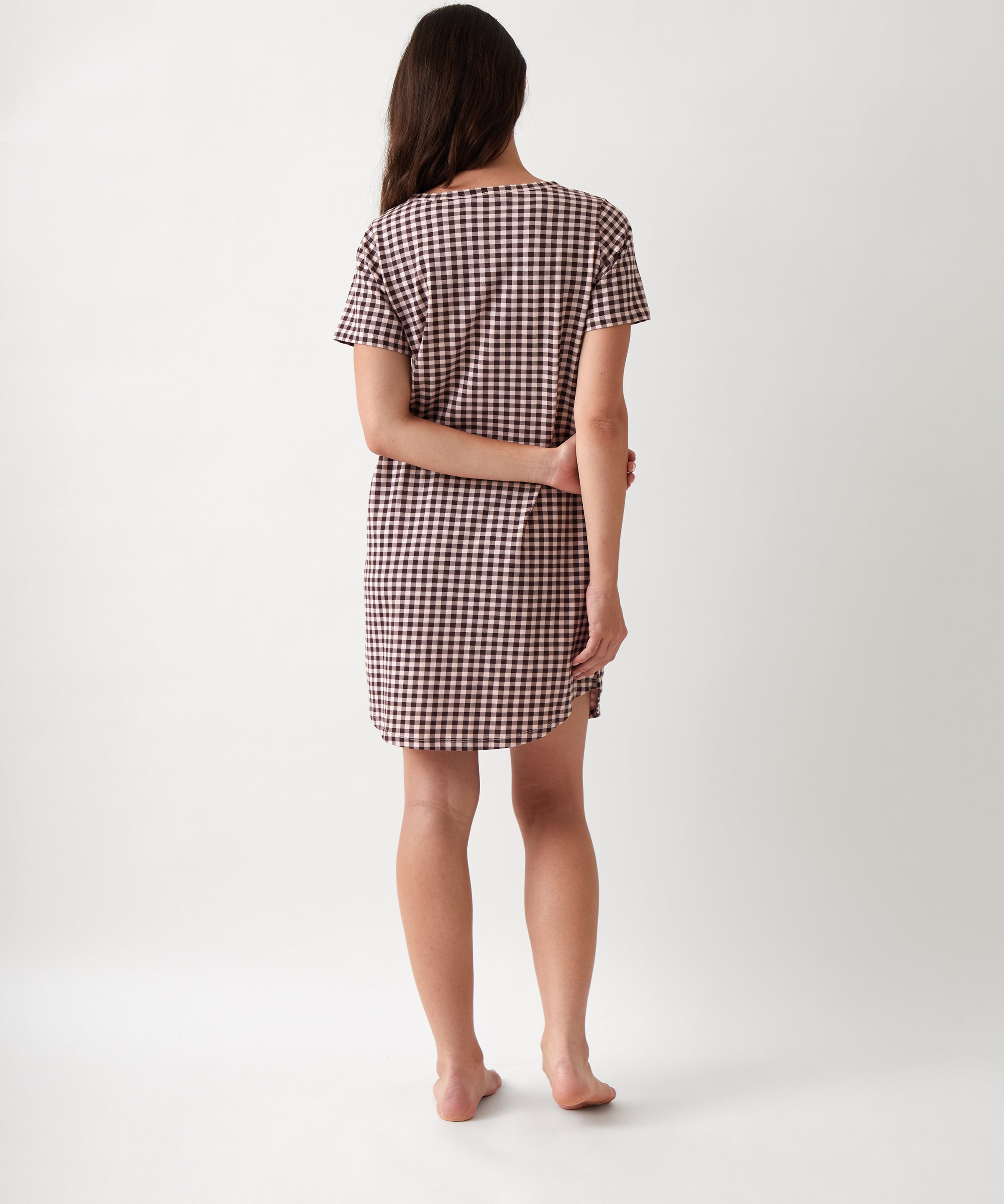 Kendra Organic Brushed Cotton Tee Shirt Dress | Multi-4