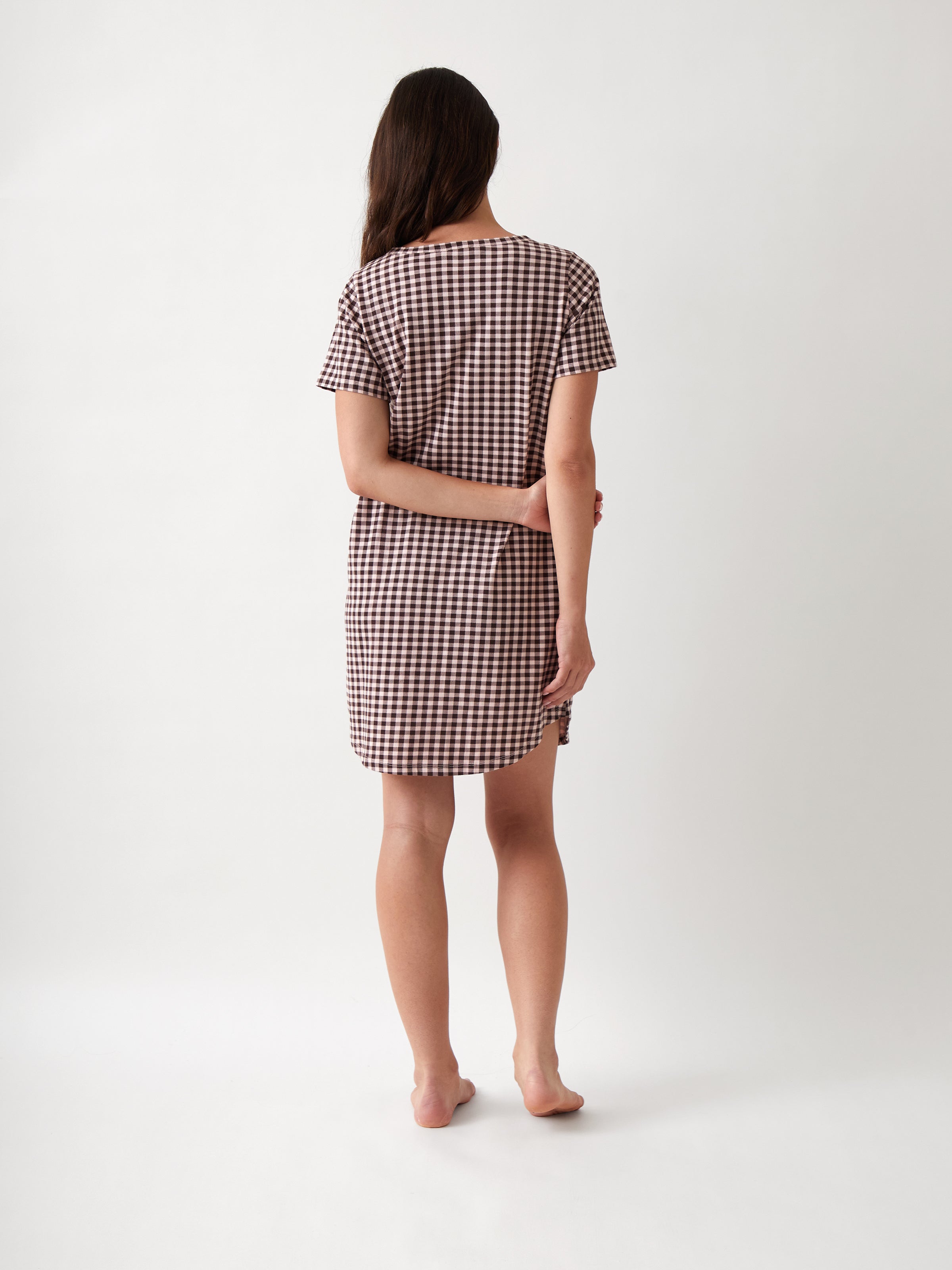Kendra Organic Brushed Cotton Tee Shirt Dress | Multi-4