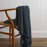 Kew Cotton Throw | Blue-1
