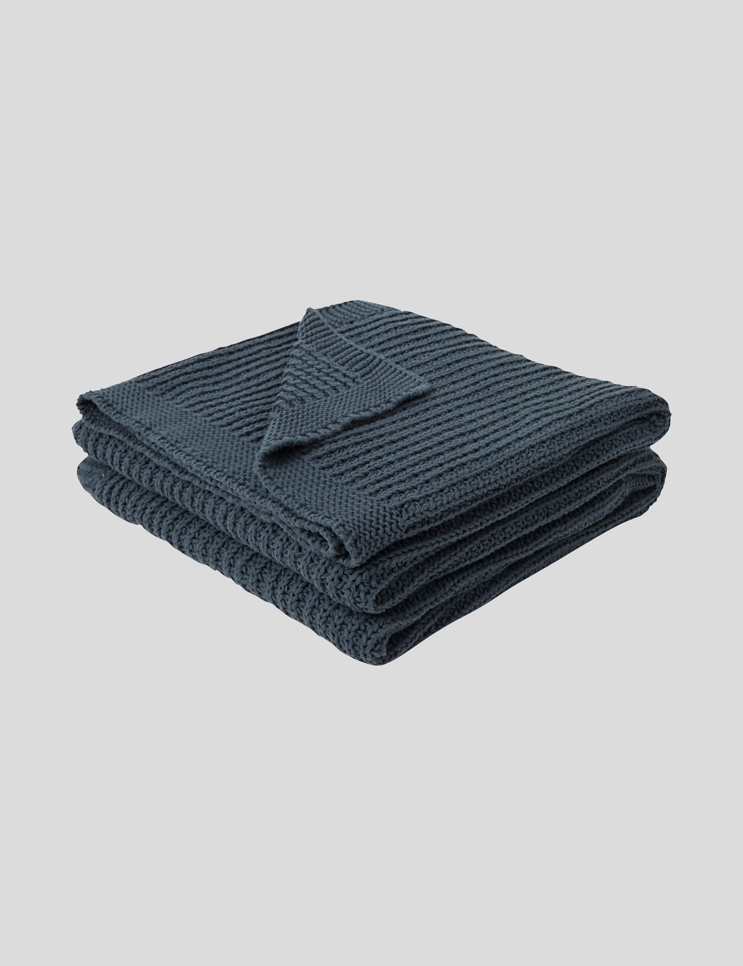 Kew Cotton Throw | Blue-1
