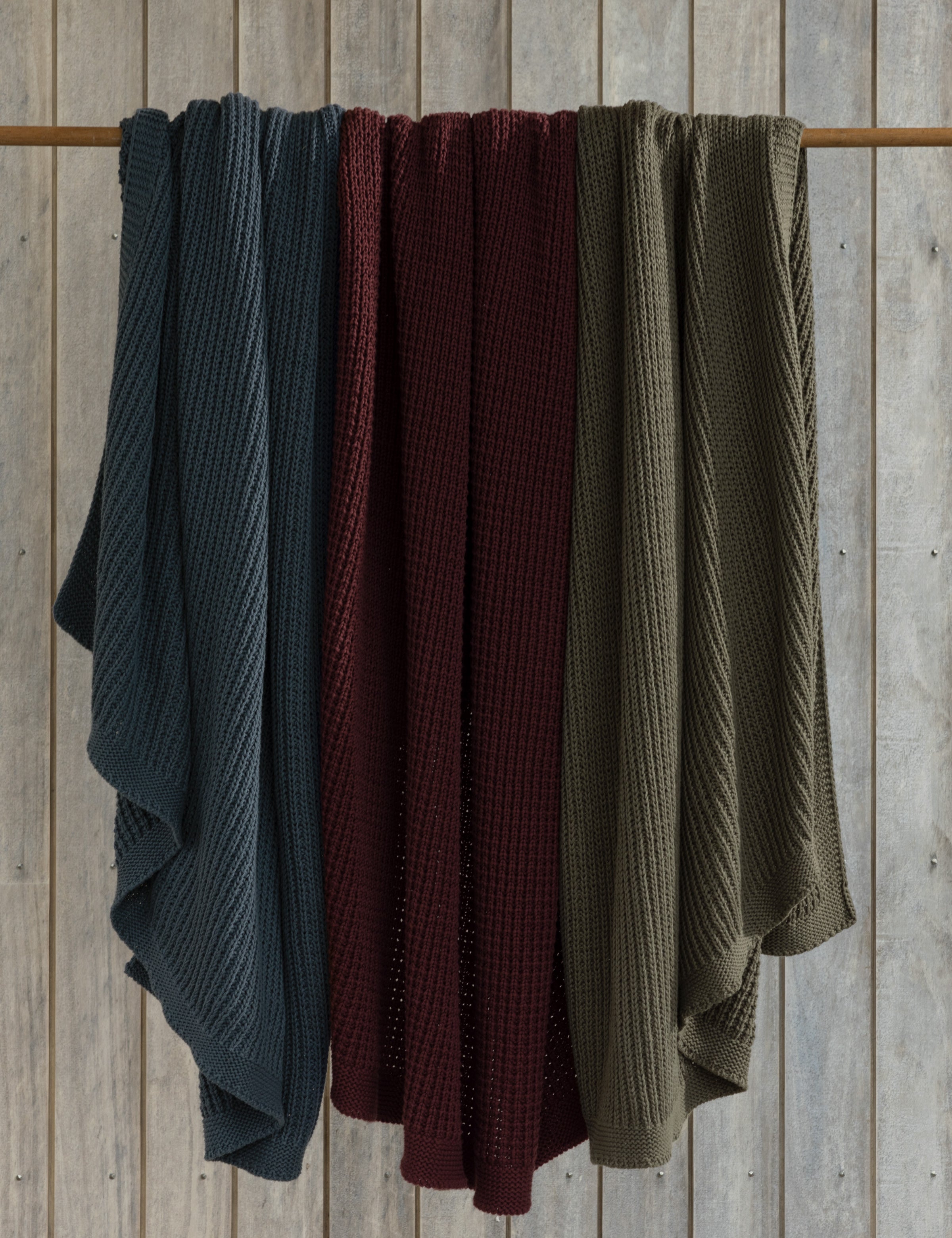 Kew Cotton Throw | Blue-2