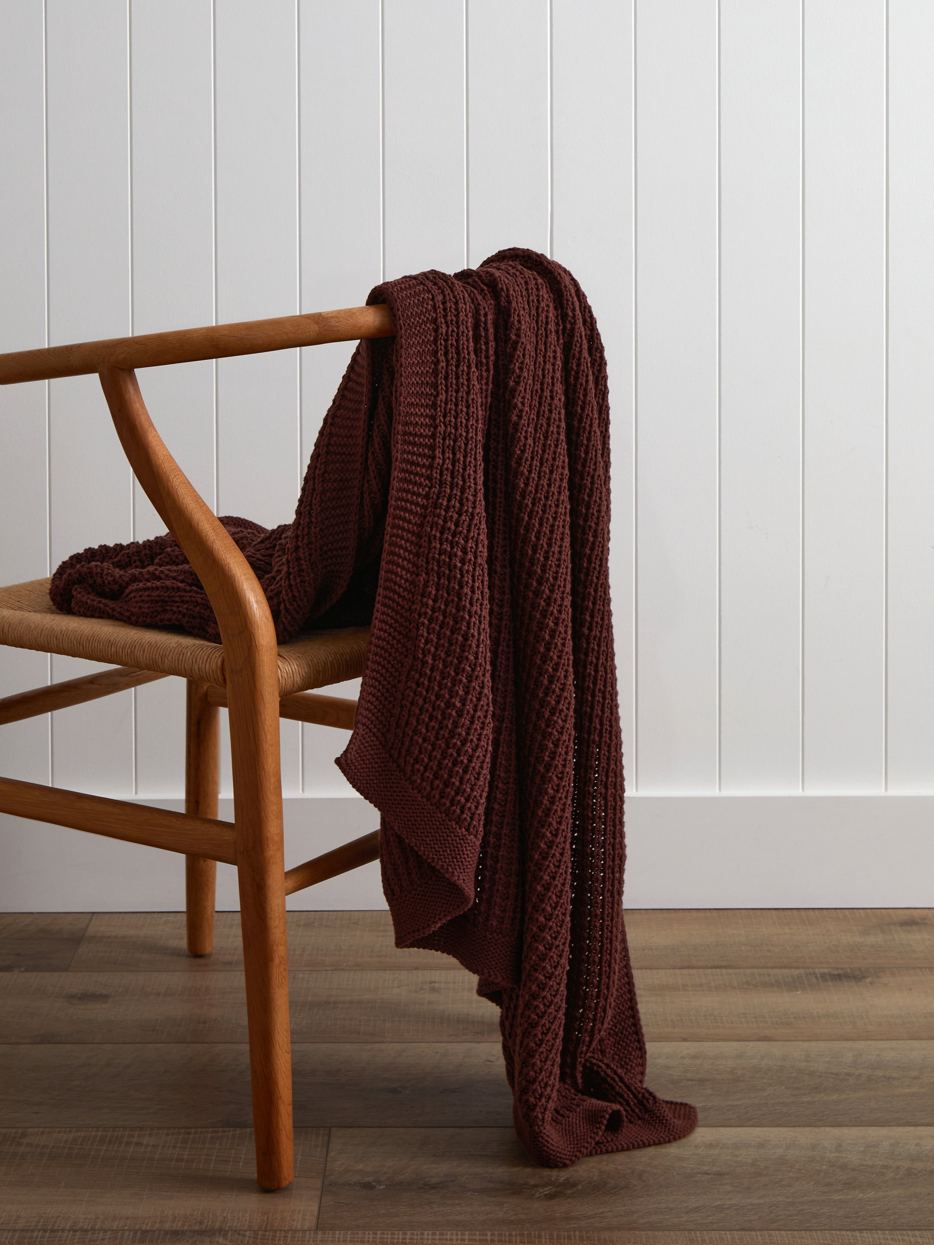 Kew Cotton Throw | Merlot-1