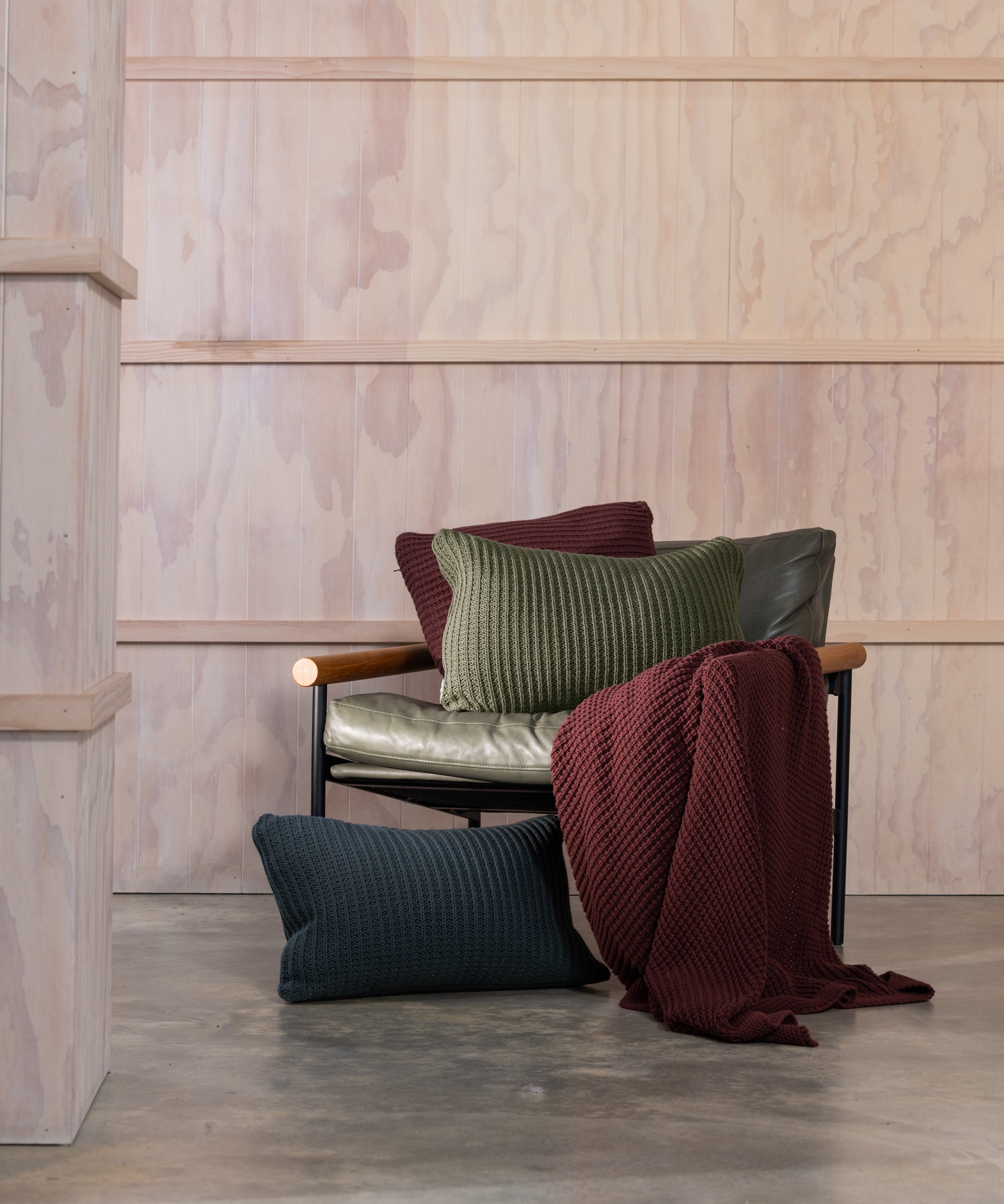 Kew Square Cushion Cover | Merlot-2