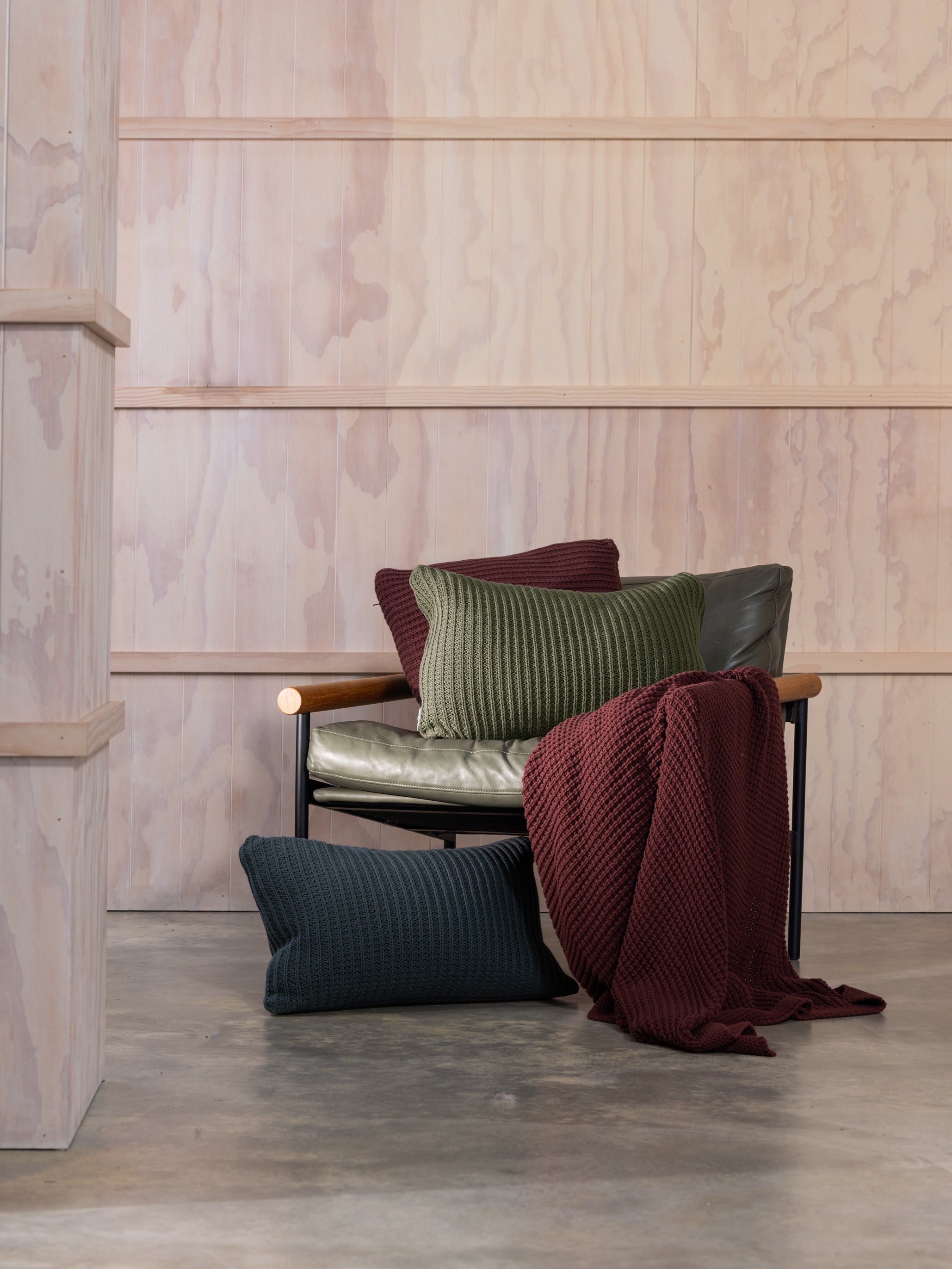 Kew Square Cushion Cover | Merlot-2