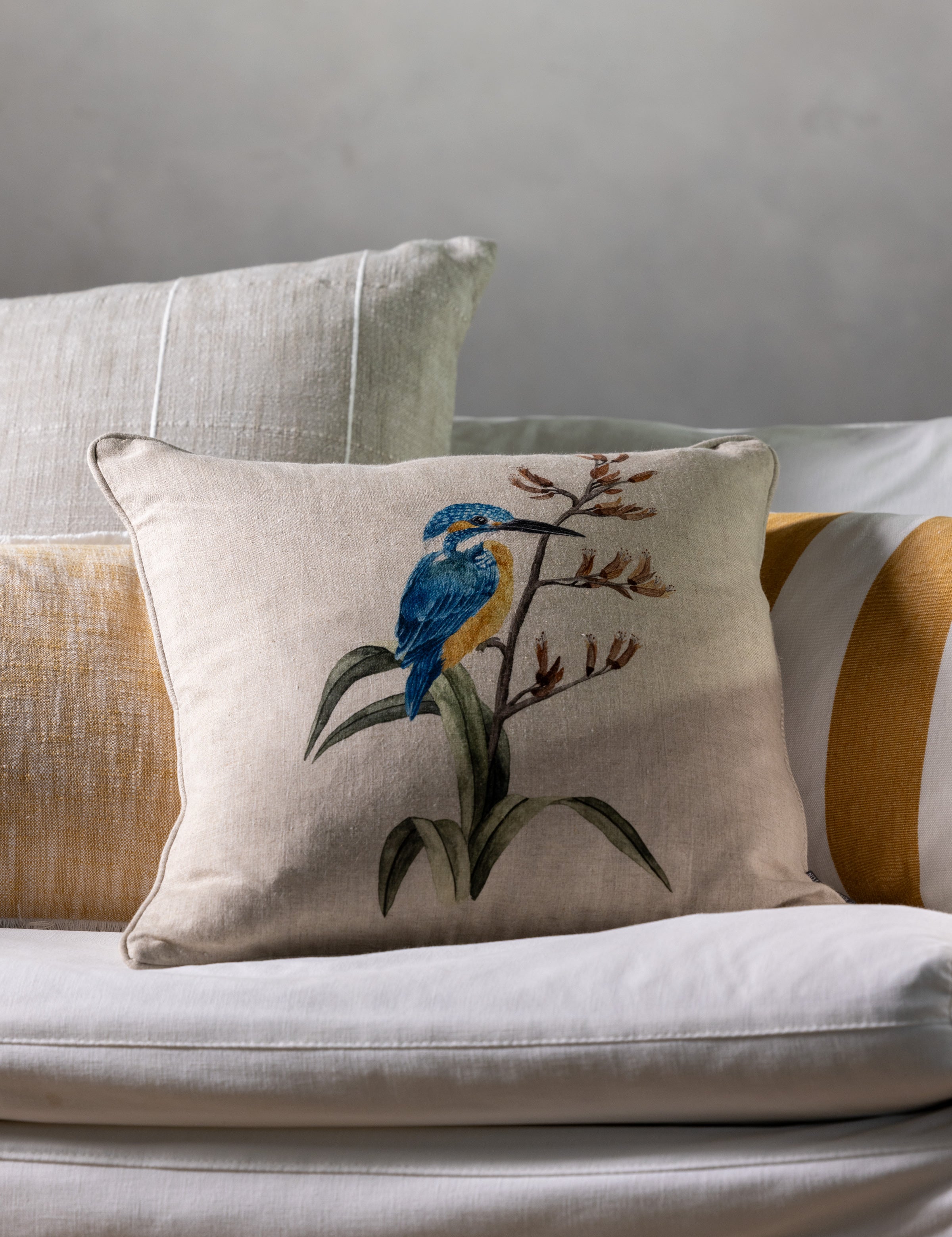 Kingfisher Square Cushion Cover | Multi-2