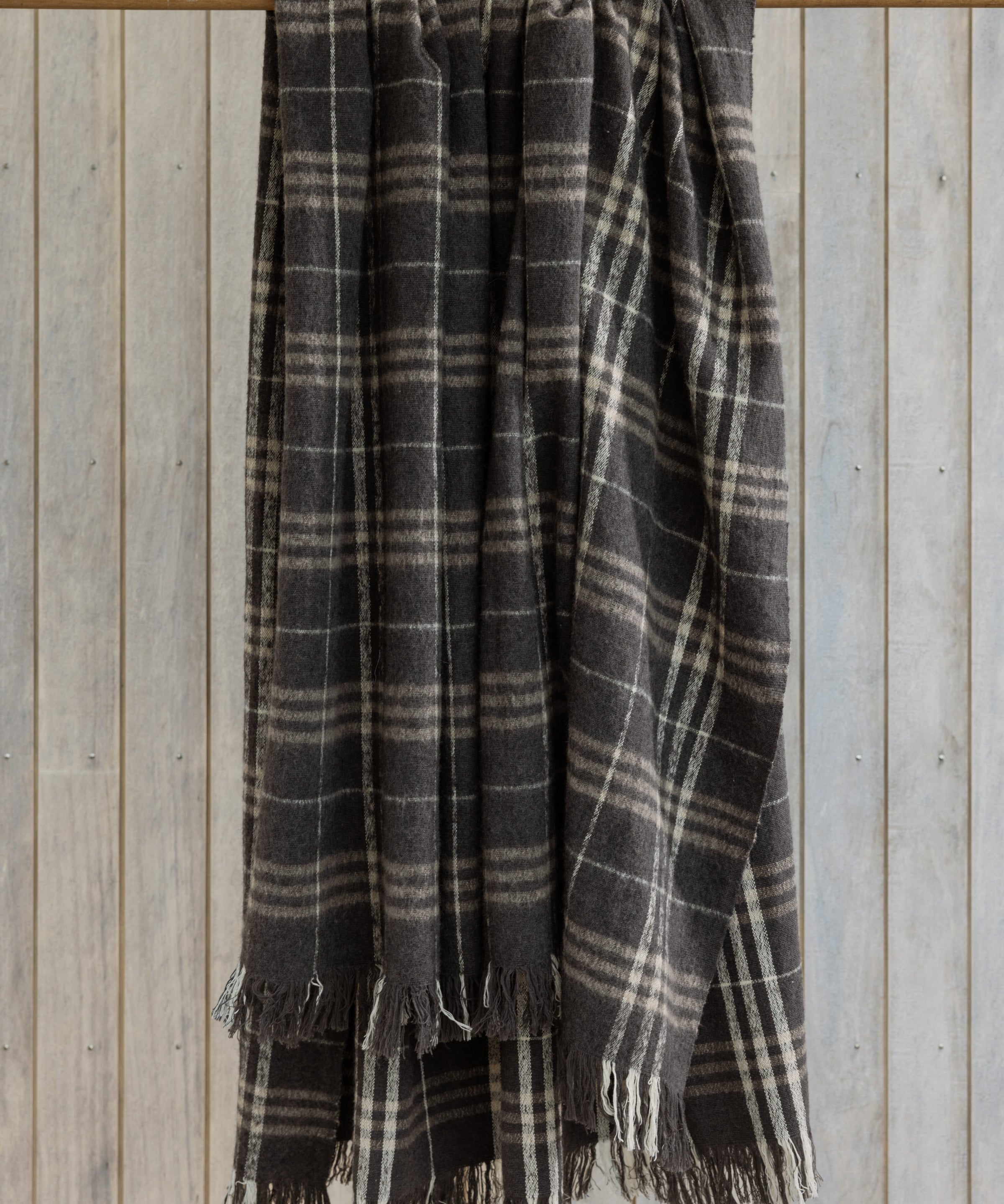 Kingston Woollen Blanket | Charcoal Check-2