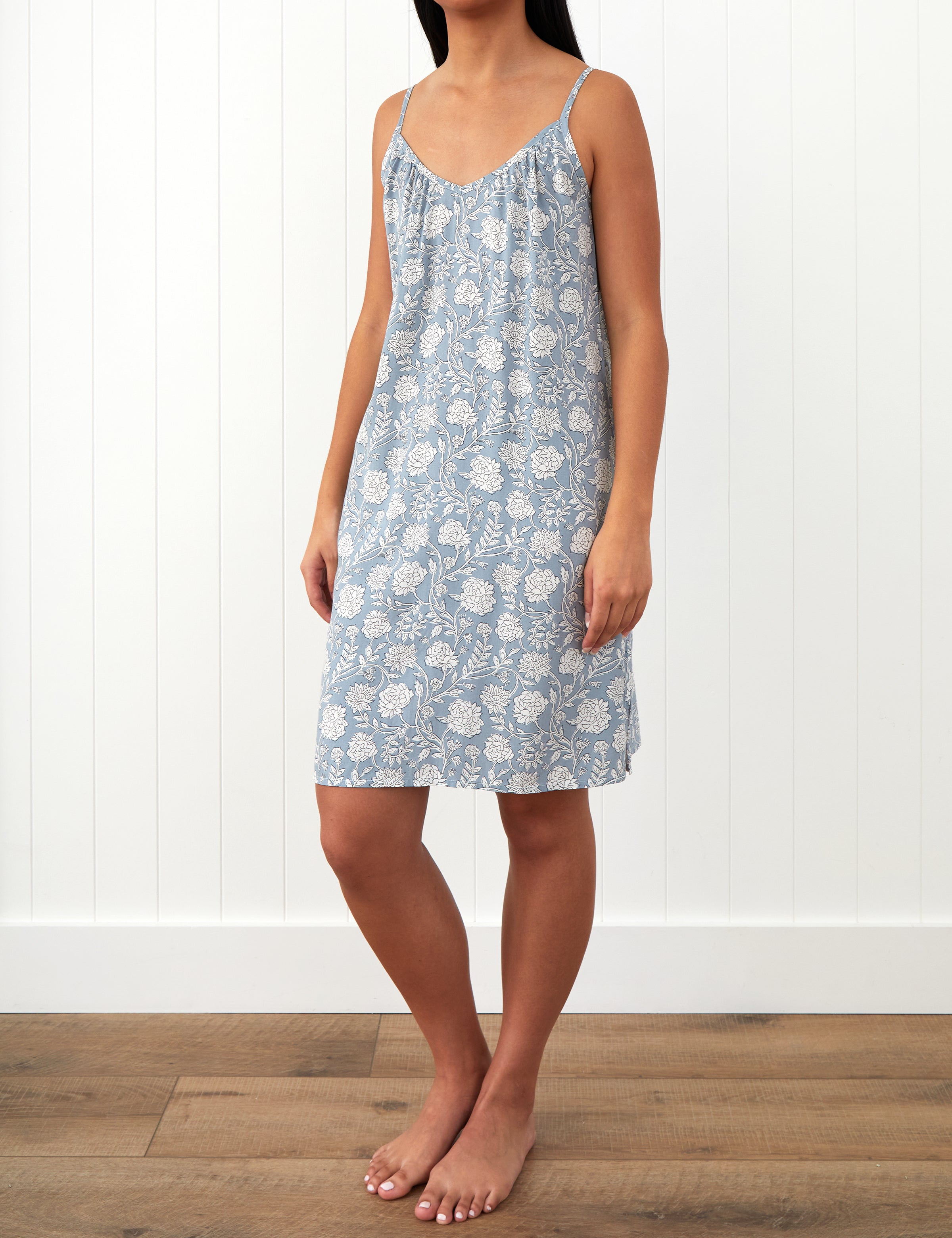 Kira Nightie | Blue Floral-1