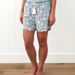 Kira Sleep Shorts | Blue Floral-1