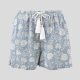 Kira Sleep Shorts | Blue Floral-2
