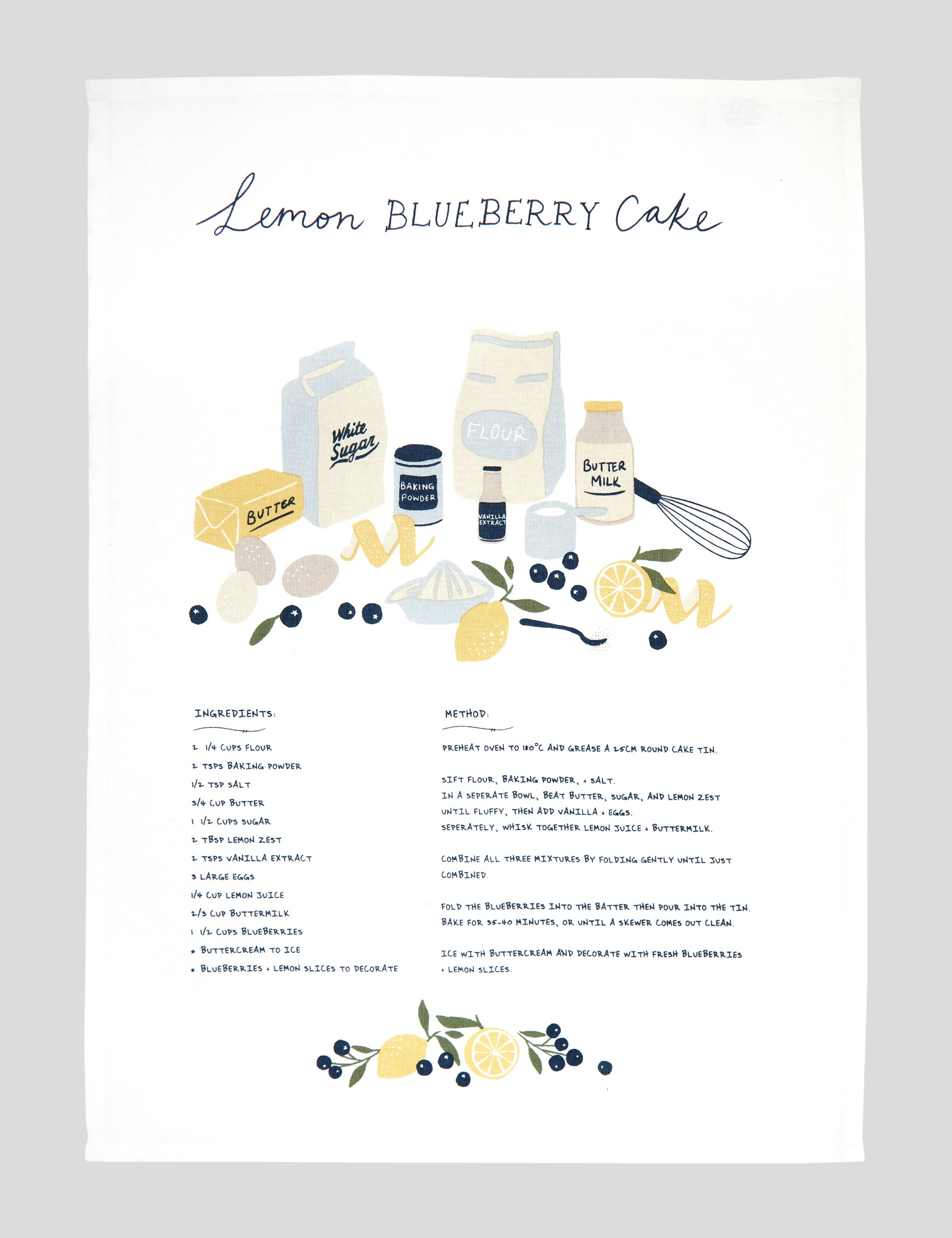 Lemon Dreams Tea Towel Set of 3 | Multi-3