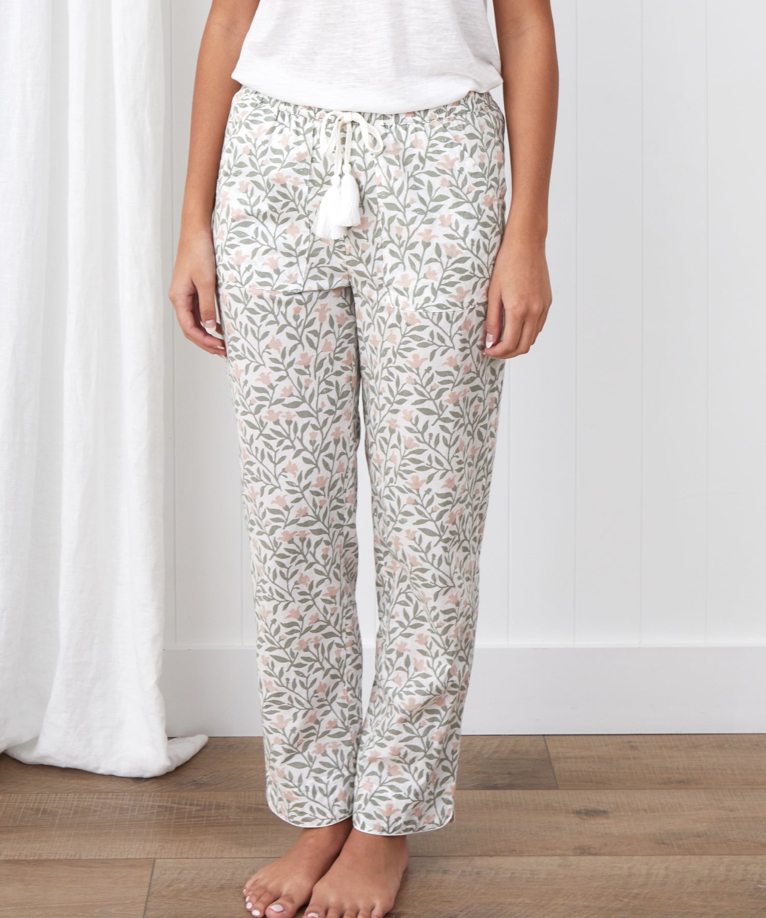 Lena PJ Pants | Pink Floral-1
