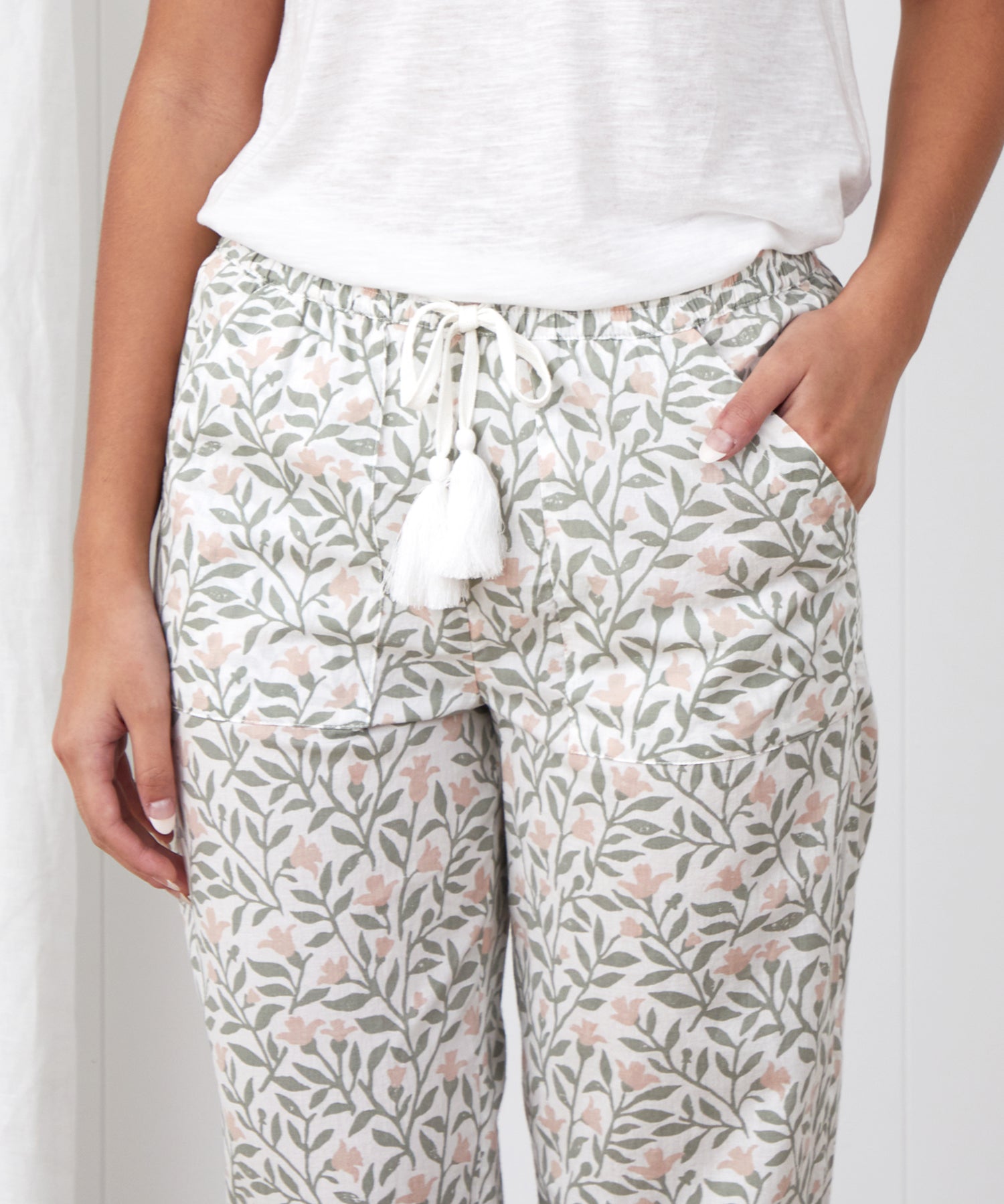 Lena PJ Pants | Pink Floral-3