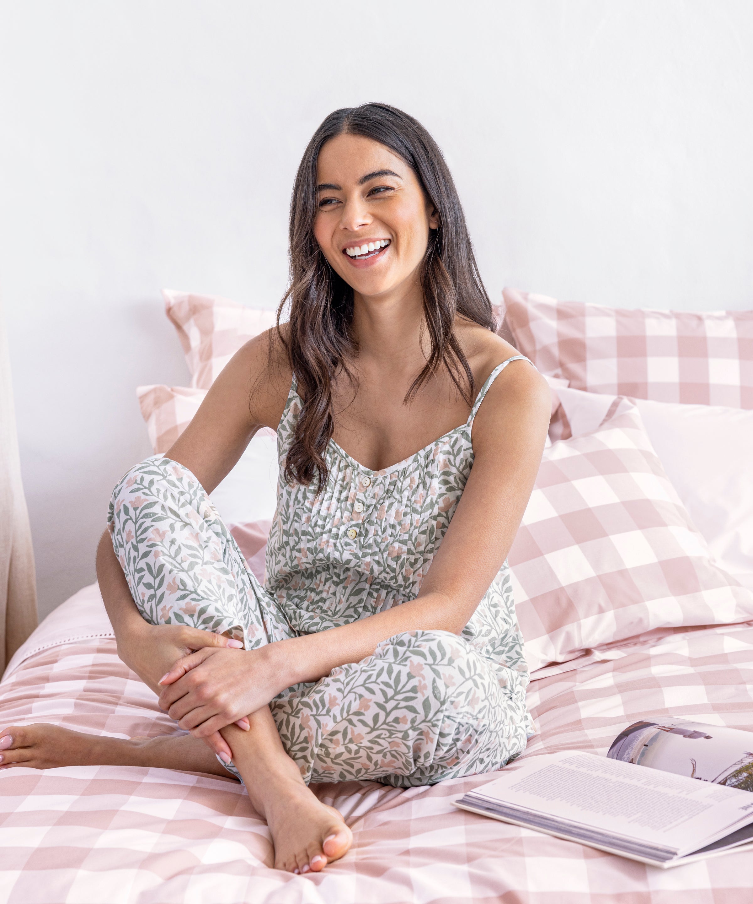 Lena PJ Pants | Pink Floral-5