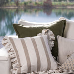 Lennon Large Square Cushion Cover | Olive-2