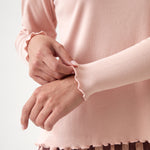 Libby Rib Knit Long Sleeve Tee | Pink-2