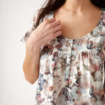 Lilah Short Sleeve Nightie | Floral-2