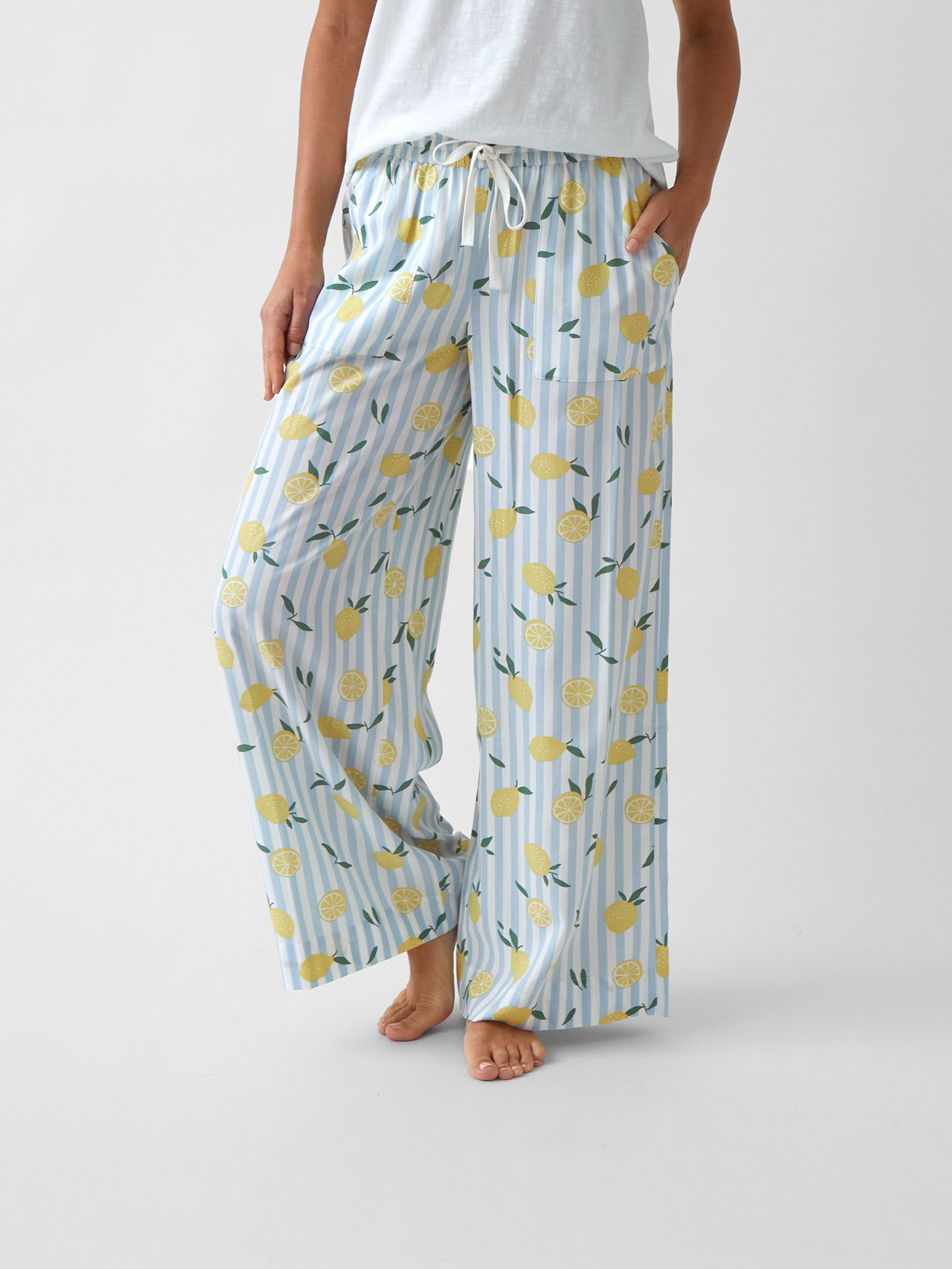 Limonella Palazzo PJ Pants | Lemon-1