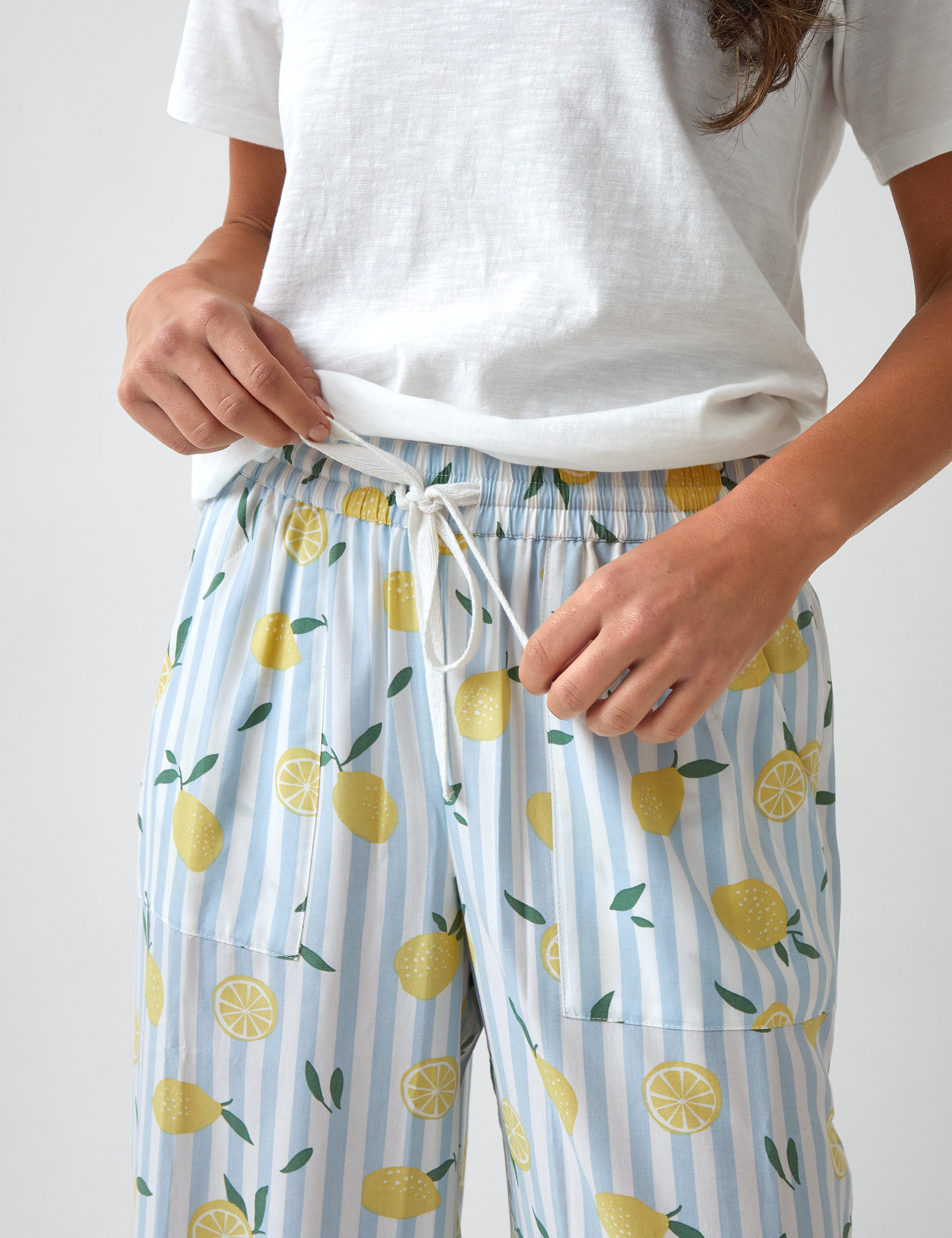 Limonella Palazzo PJ Pants | Lemon-2