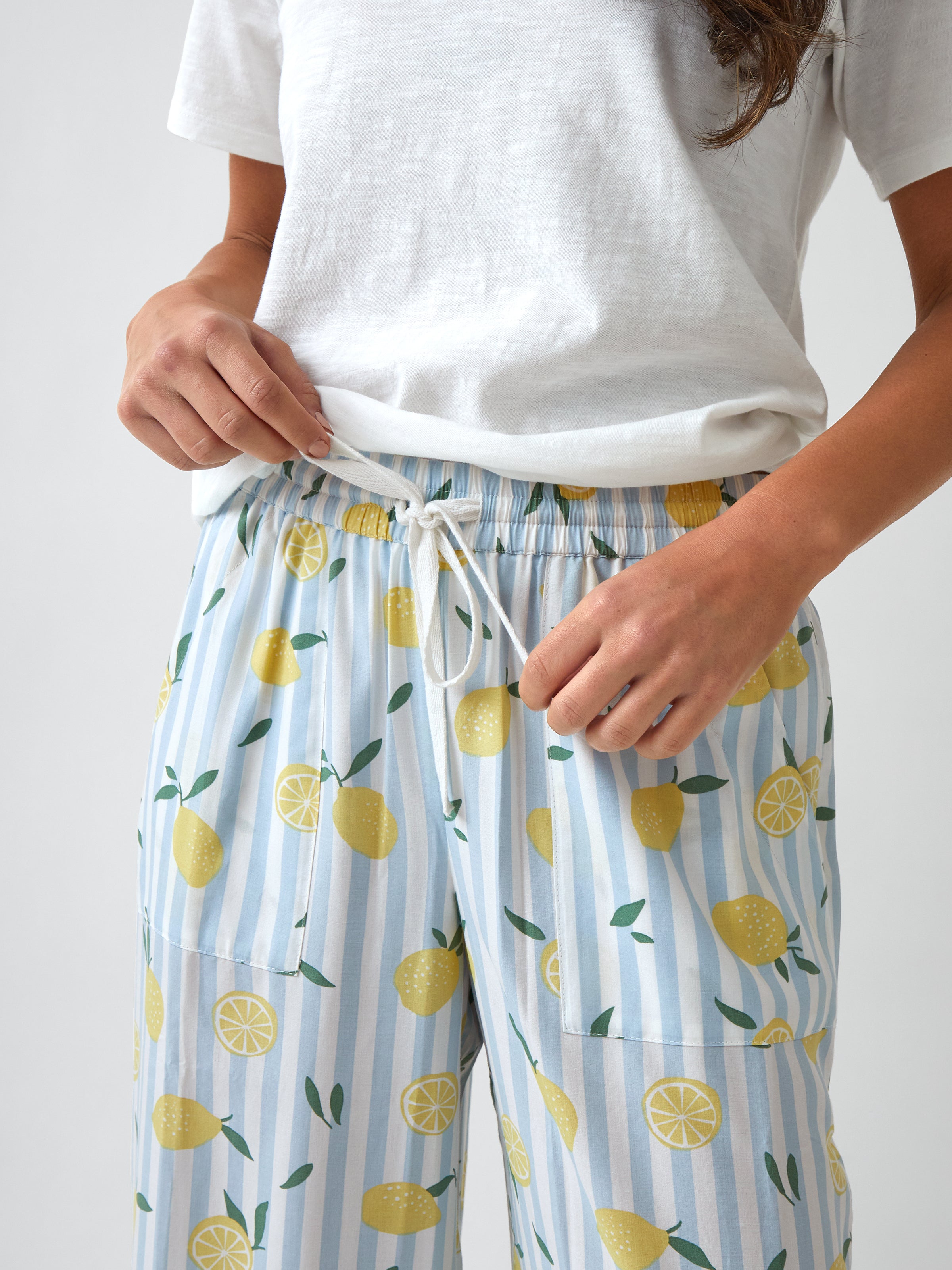 Limonella Palazzo PJ Pants | Lemon-2