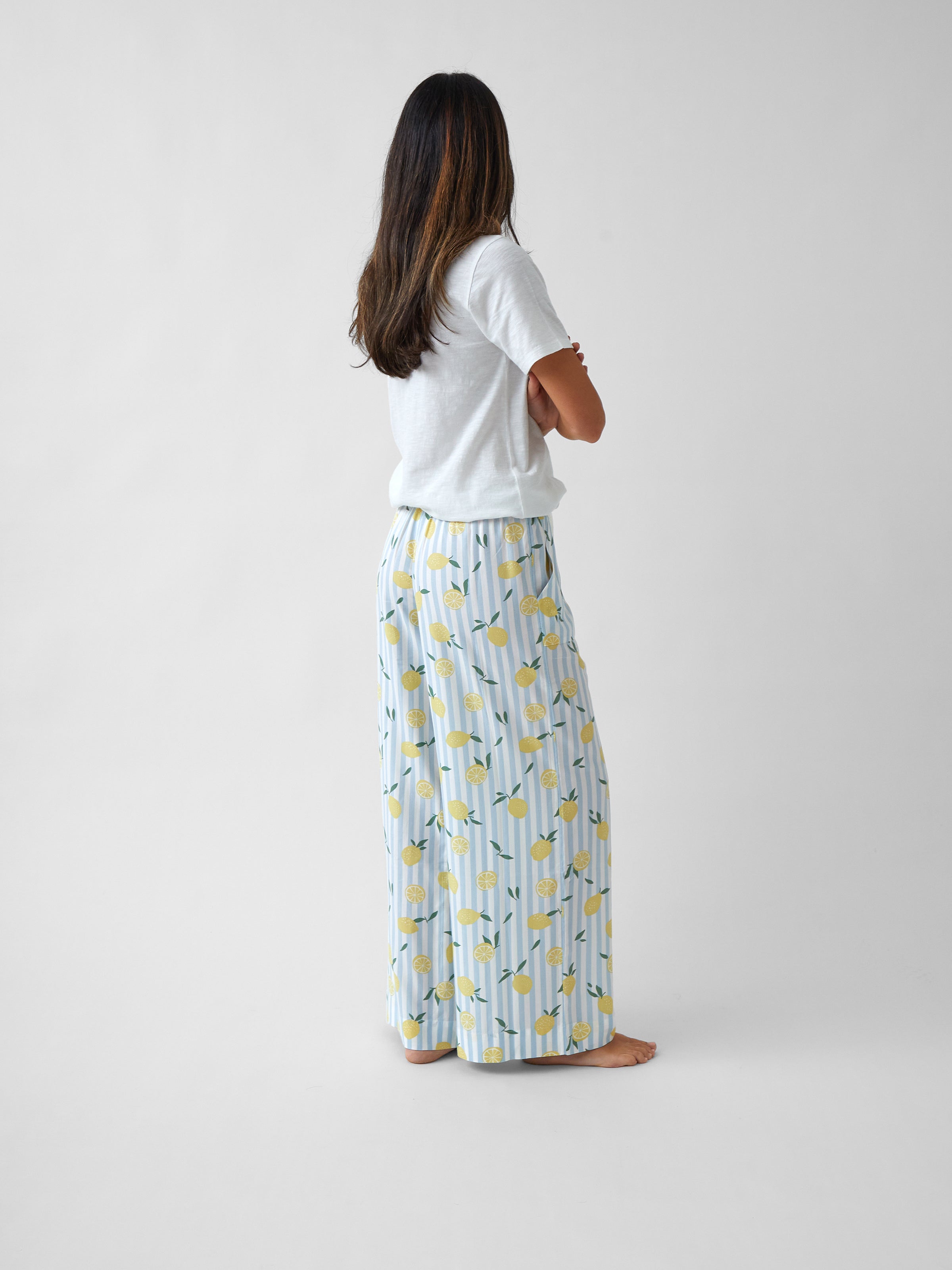Limonella Palazzo PJ Pants | Lemon-4