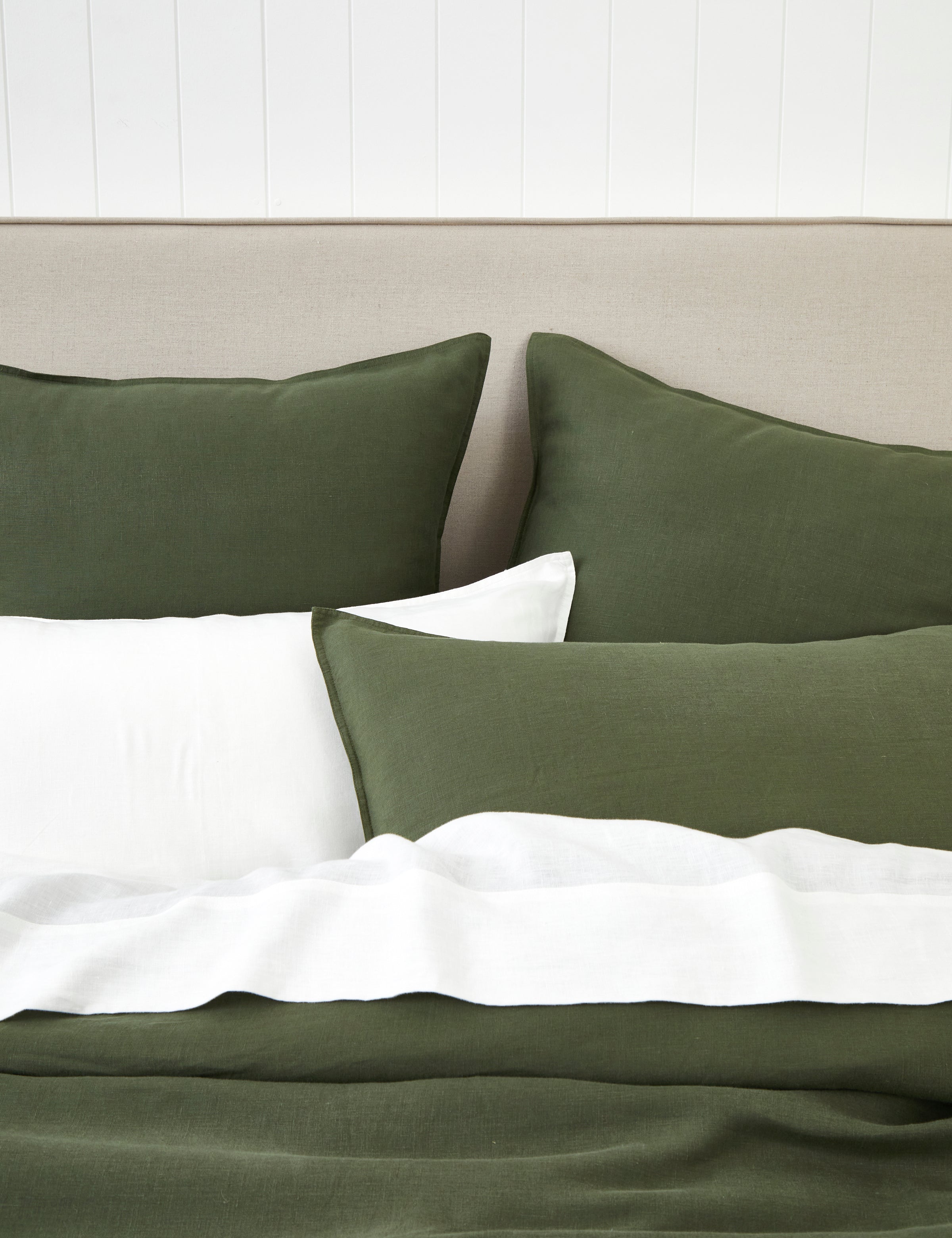 Loft Linen Duvet Cover Set | Forest Green-2