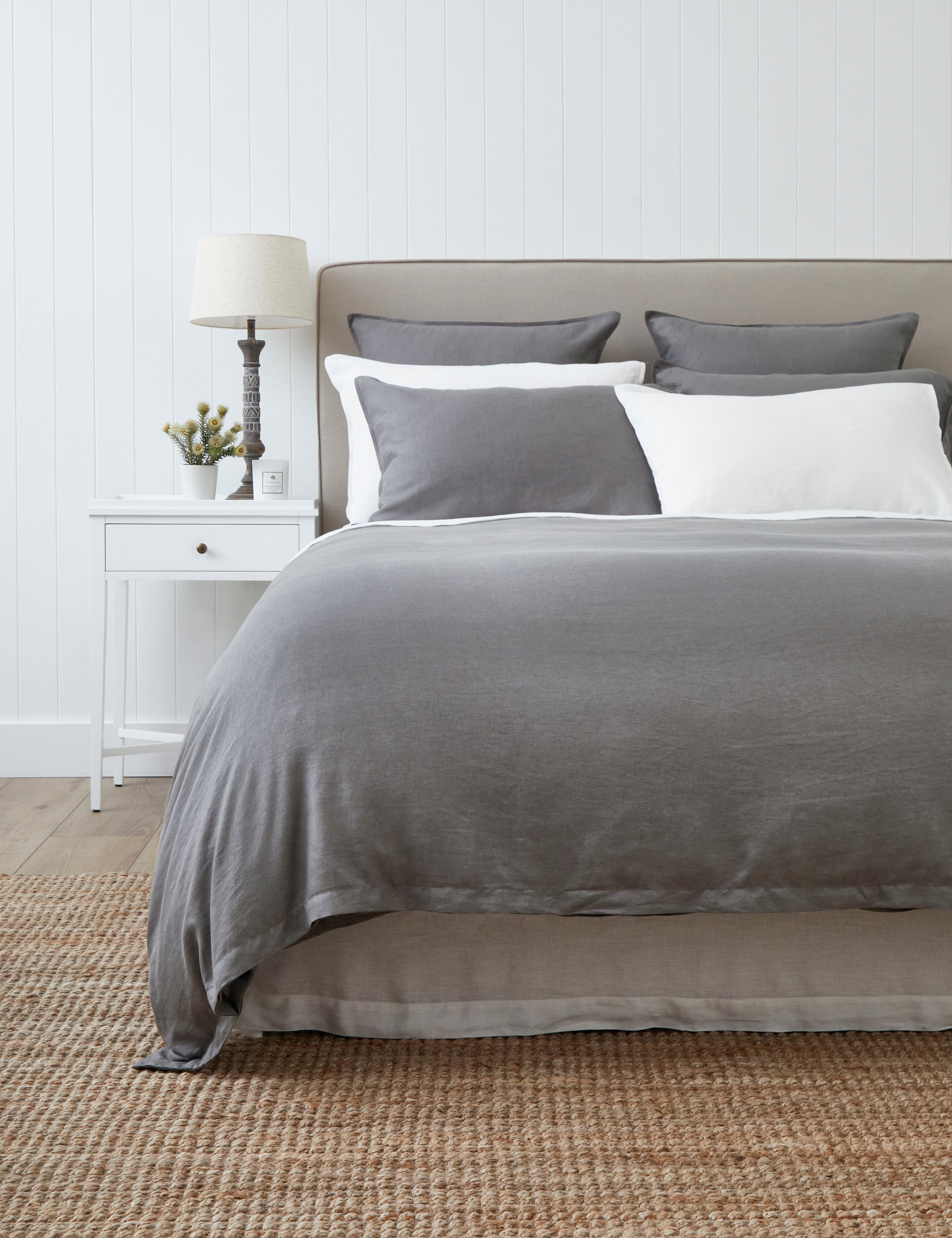 Loft Linen Duvet Cover Set | Slate-1