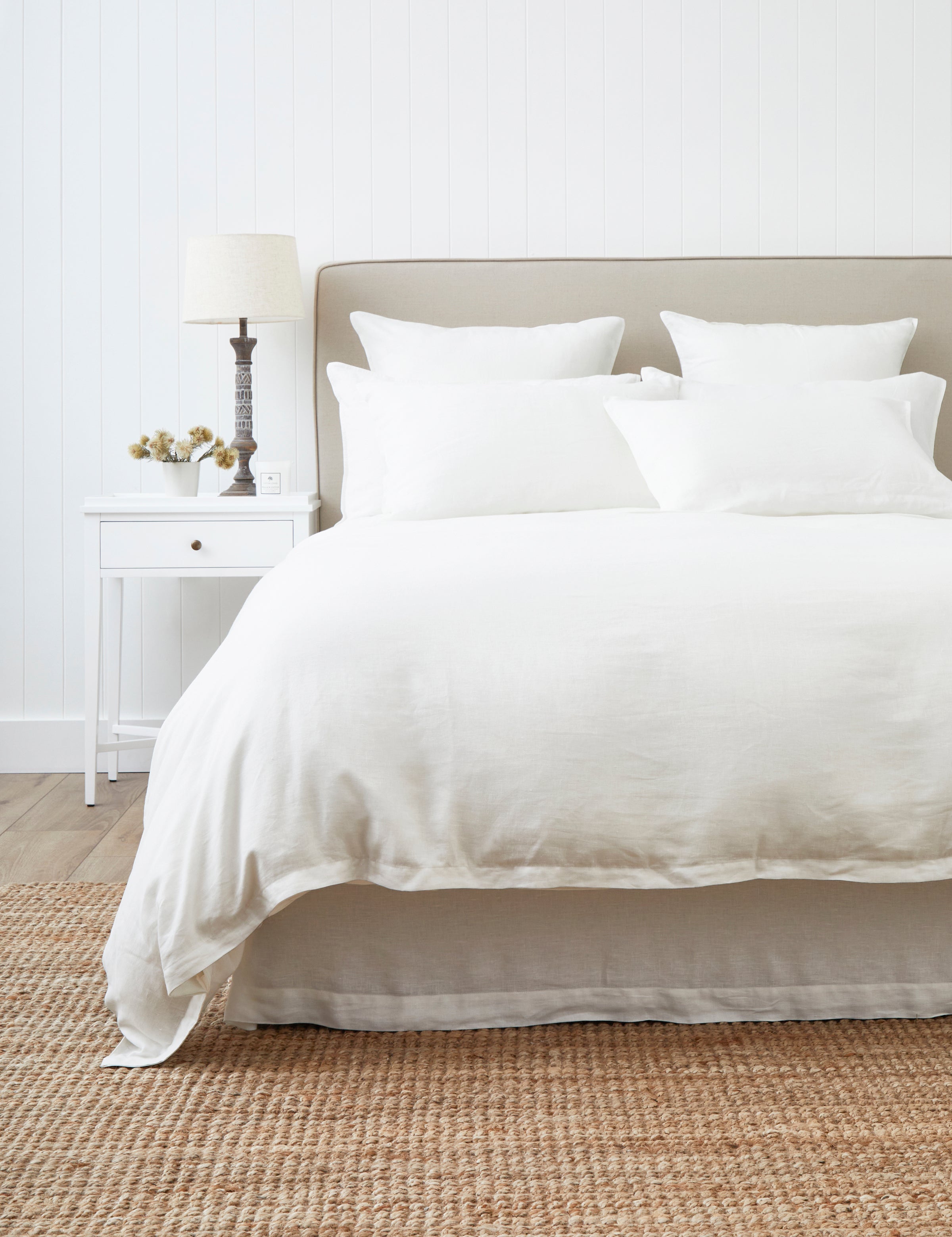 Loft Linen Duvet Cover Set | White-1